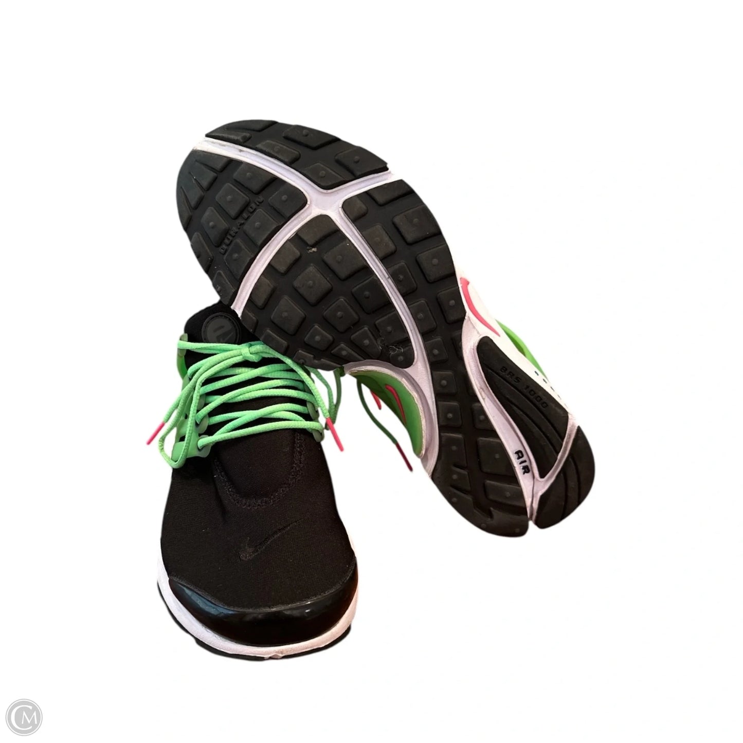 Shoes Athletic By Nike In Black & Green, Size: 9.5