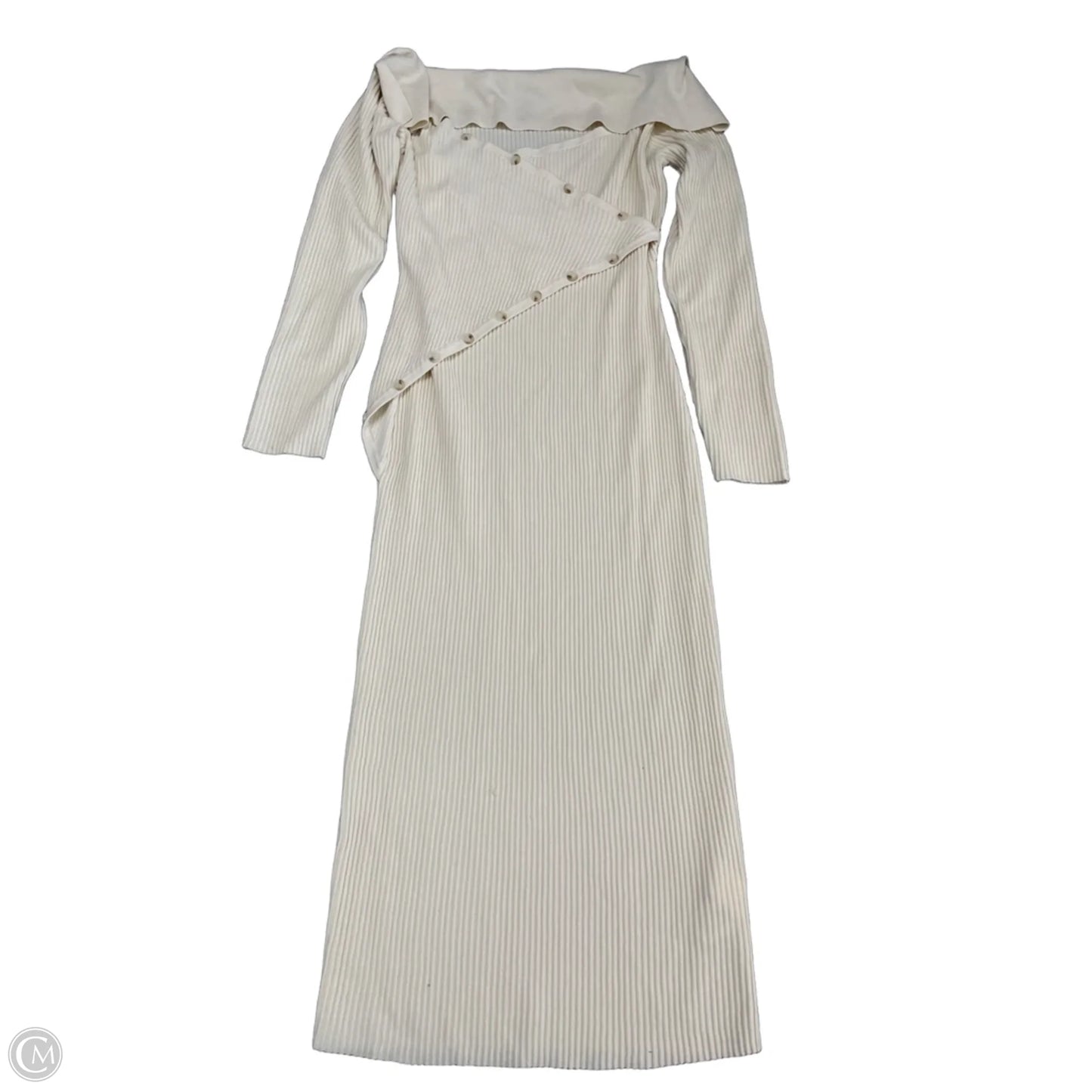 Dress Casual Midi By Missguided In Cream, Size: 12