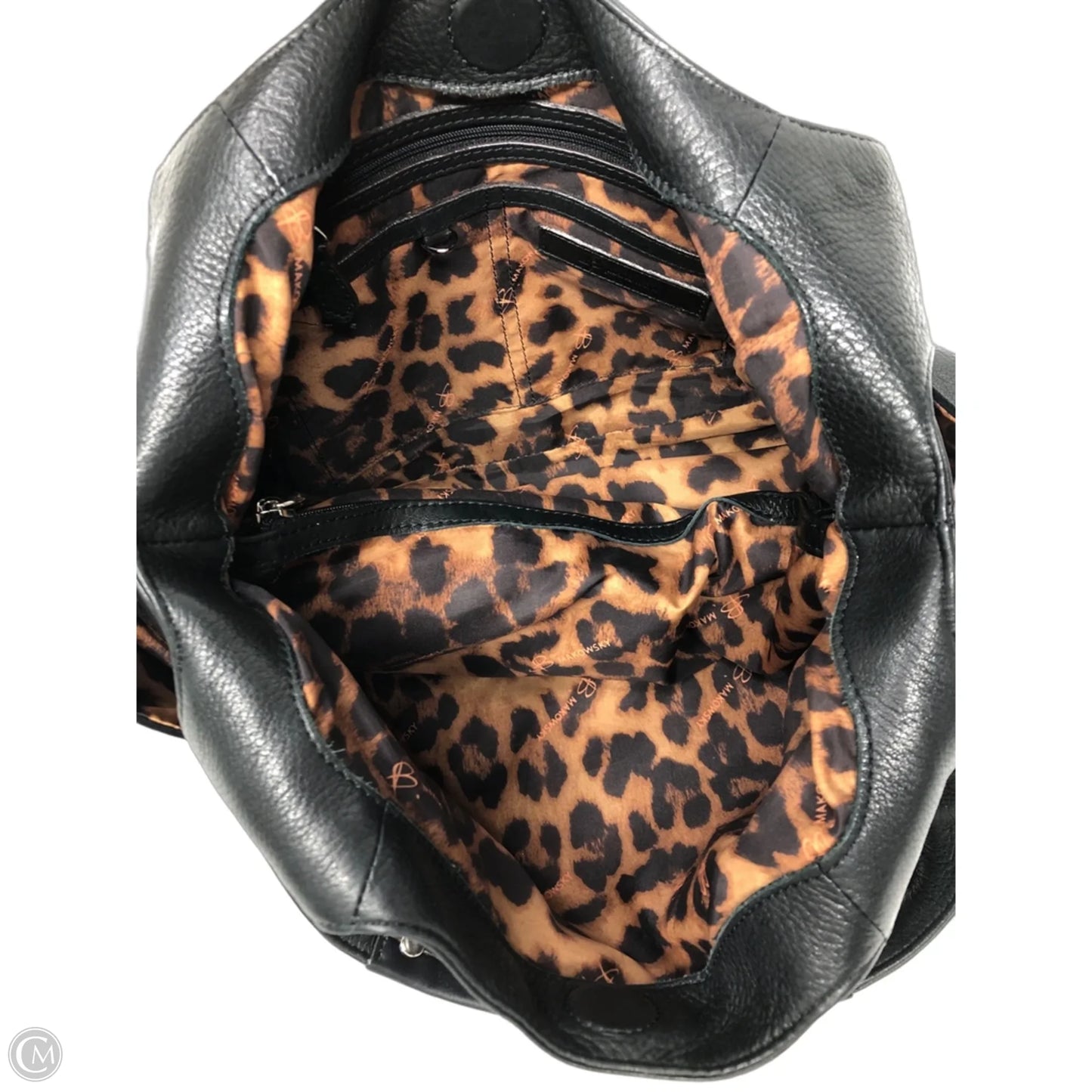 Handbag Leather By B. Makowsky, Size: Medium