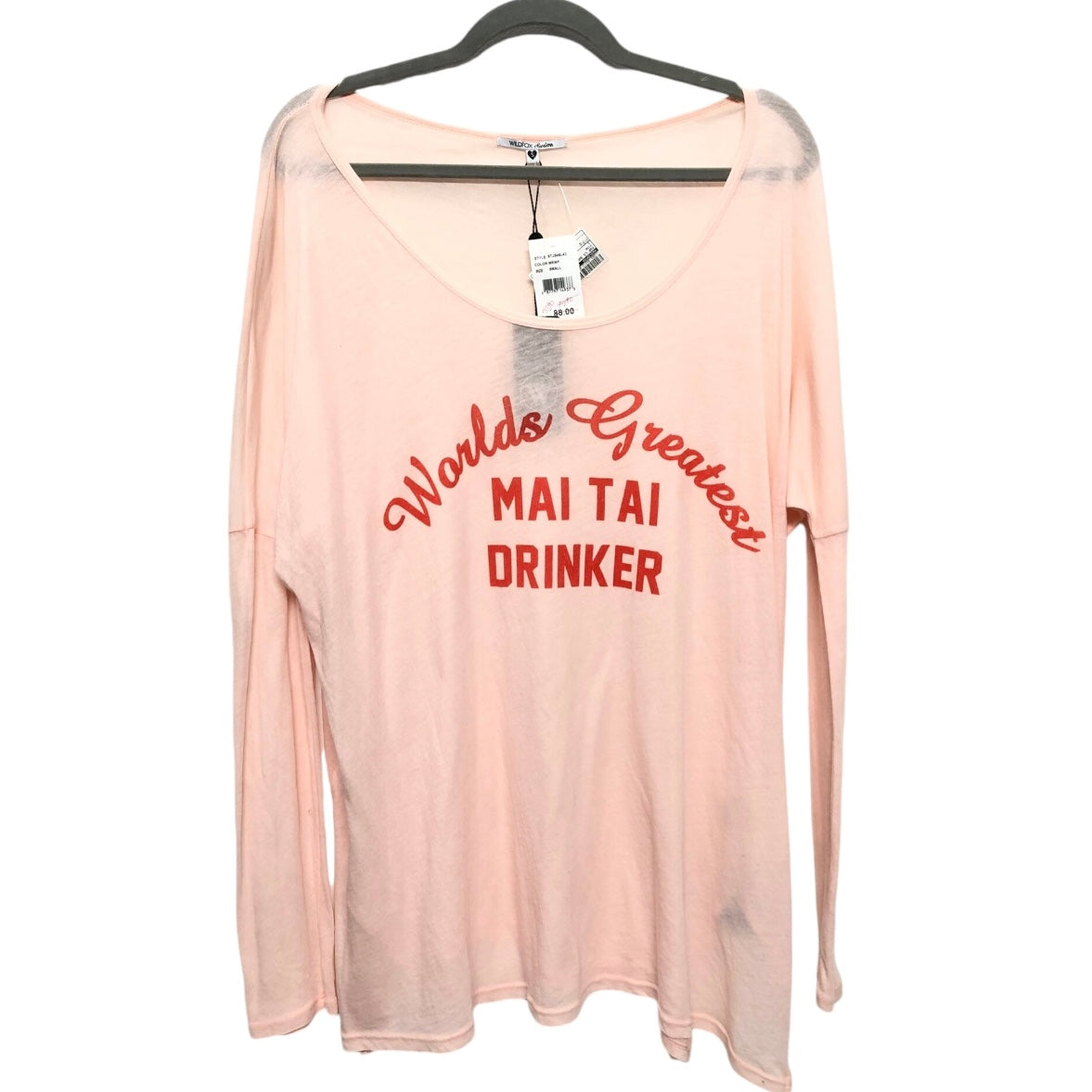 NWT outlet Wildfox Crop Top Long Sleeve Majestic Top size S