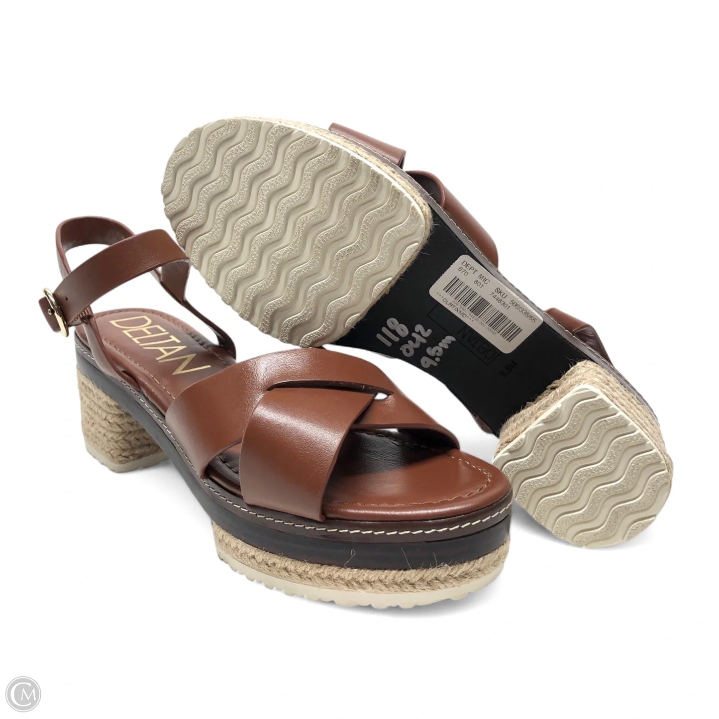 Sandals Heels Platform By Cmc In Brown, Size: 9.5