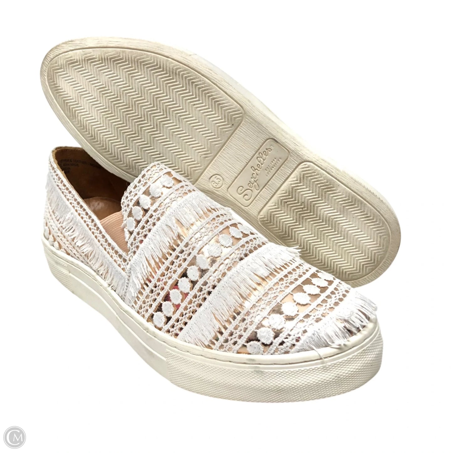 Shoes Flats By Seychelles In Gold & White, Size: 8.5