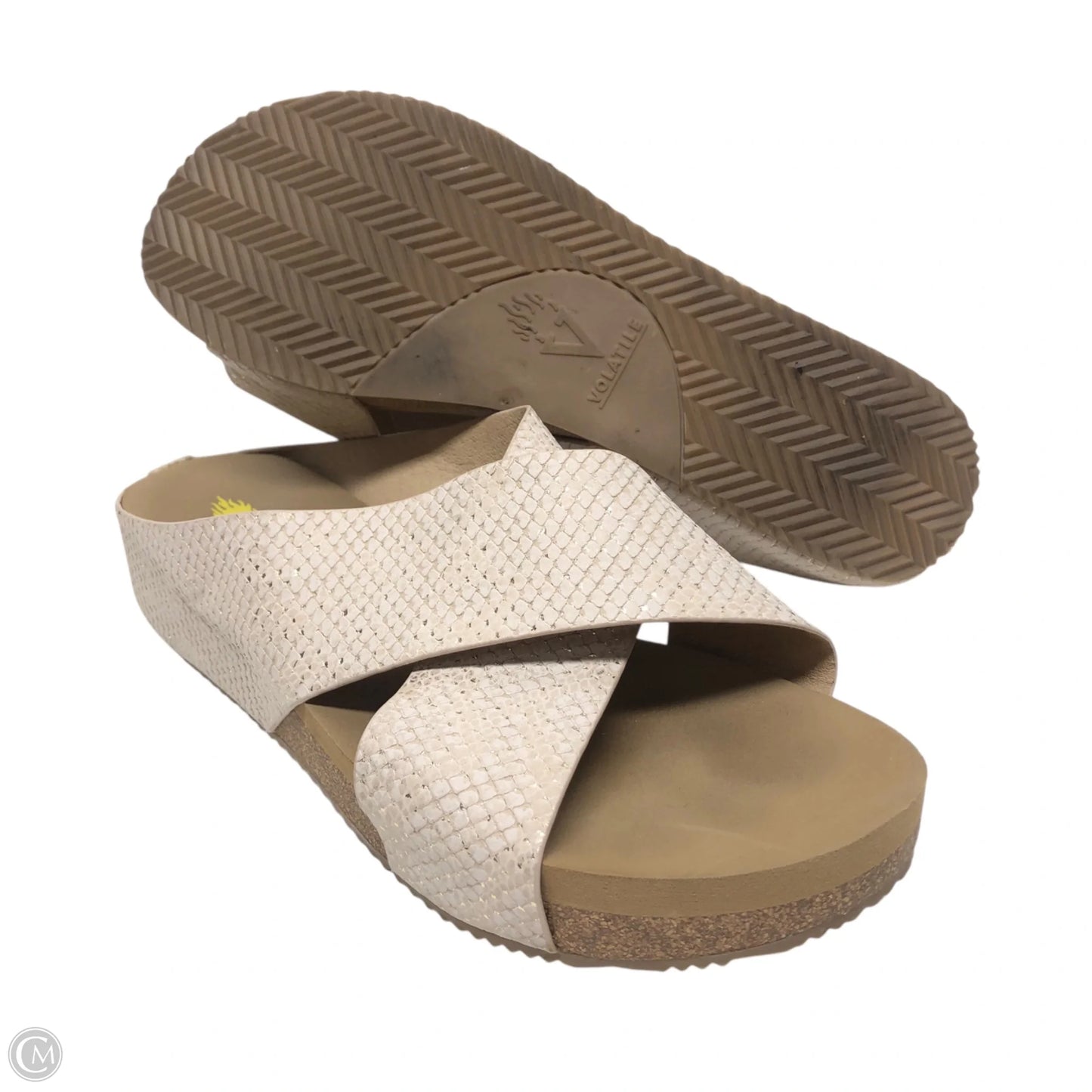 Sandals Heels Platform By Volatile In Rose Gold, Size: 8