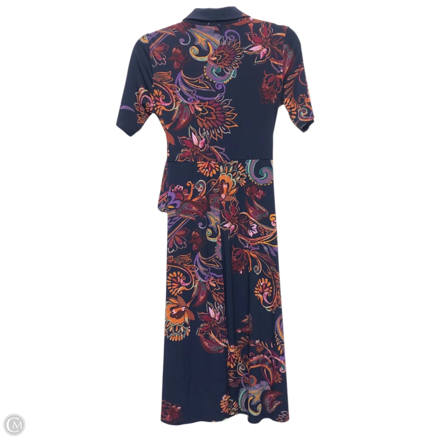 Dress Casual Midi By Msk In Blue & Orange, Size: Sp