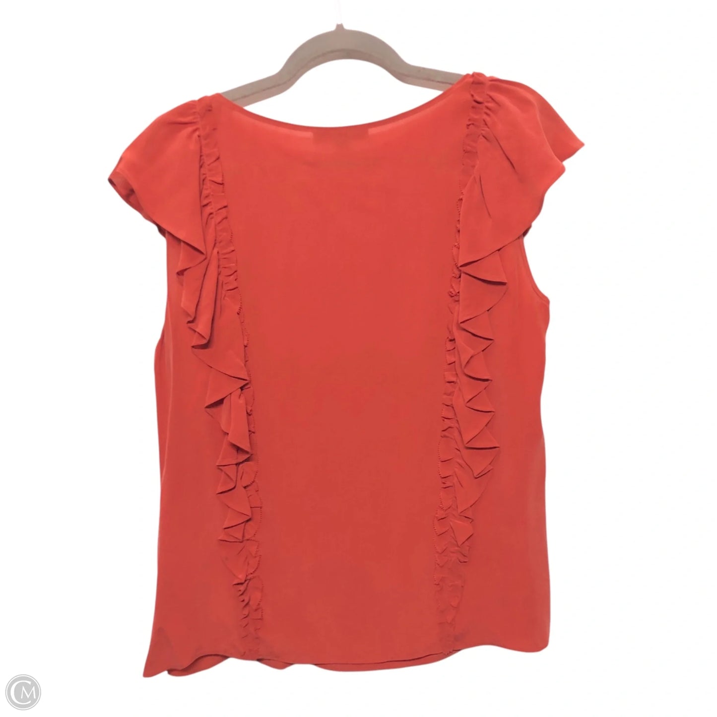 Top Short Sleeve Designer By Frye In Orange, Size: M