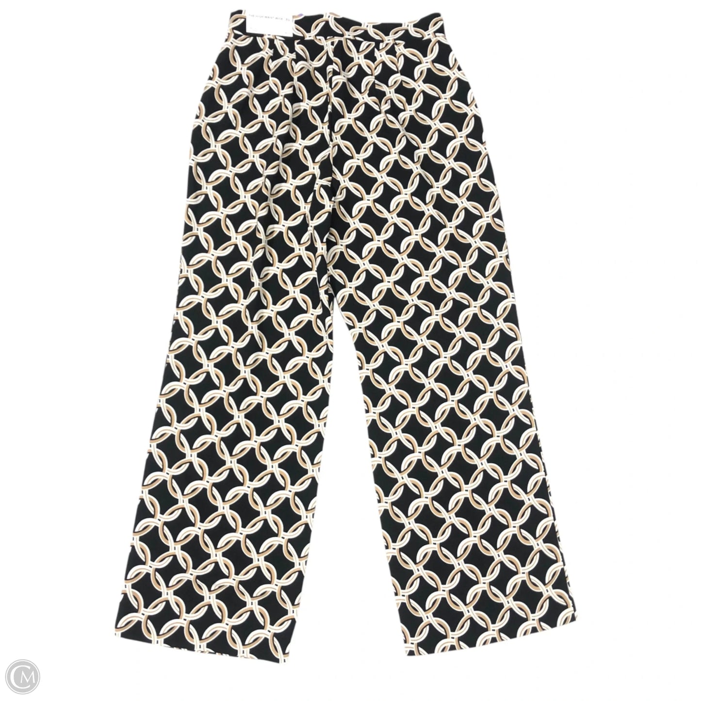 Pants Wide Leg By Ann Taylor In Black & Cream, Size: 4p