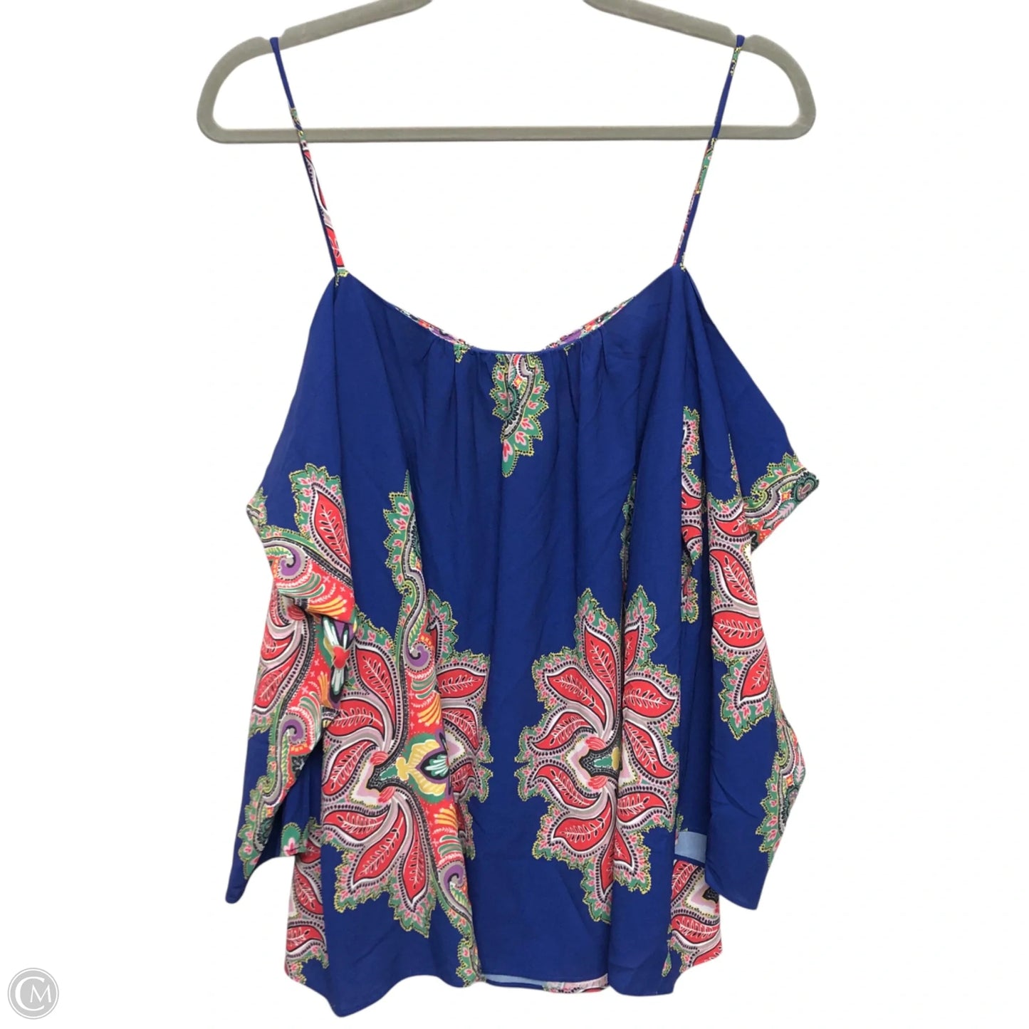 Top 3/4 Sleeve By Nicole Miller In Blue, Size: M