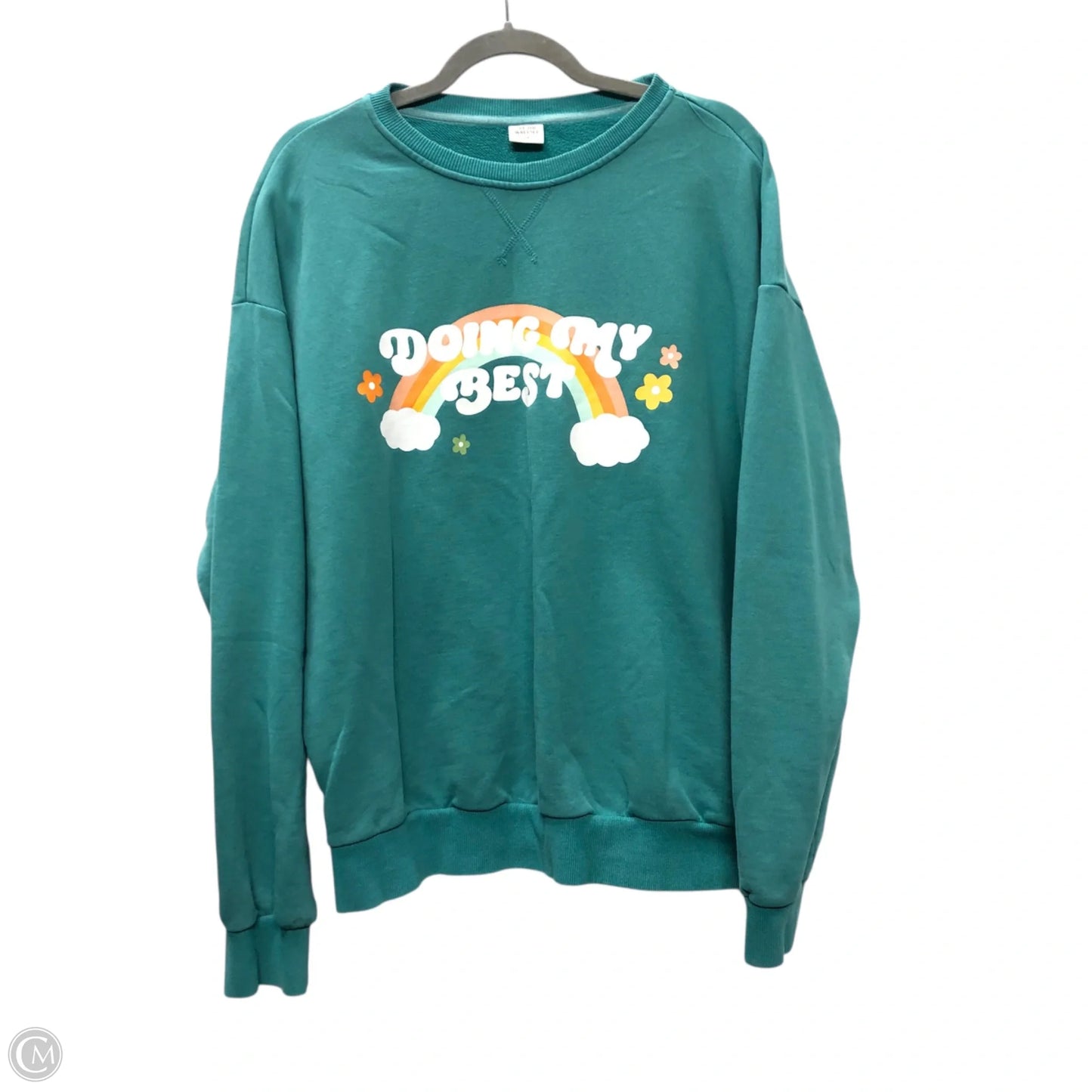 Sweatshirt Crewneck By Cmc In Teal, Size: L