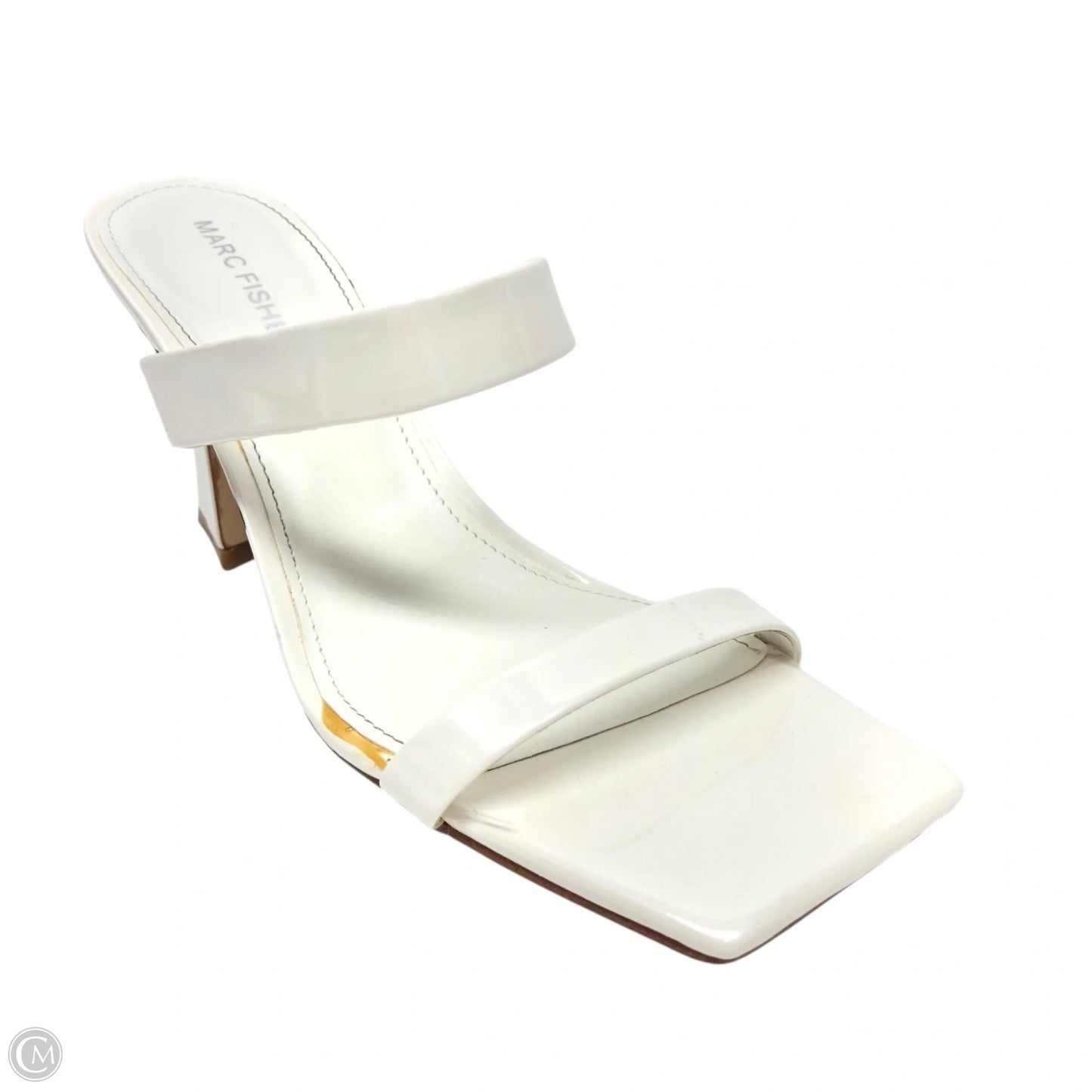 Sandals Heels Block By Marc Fisher In White, Size: 9.5
