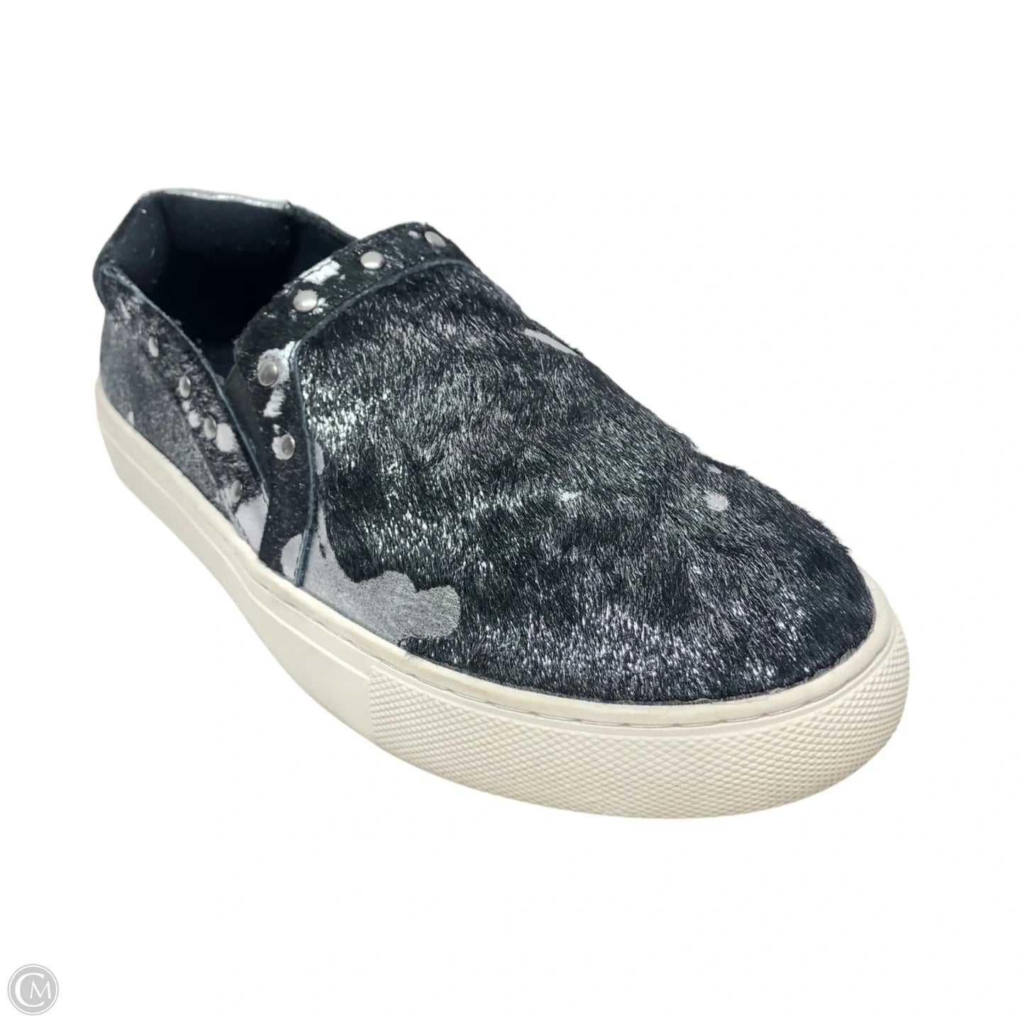 Shoes Flats By Corkys In Black & Silver, Size: 9