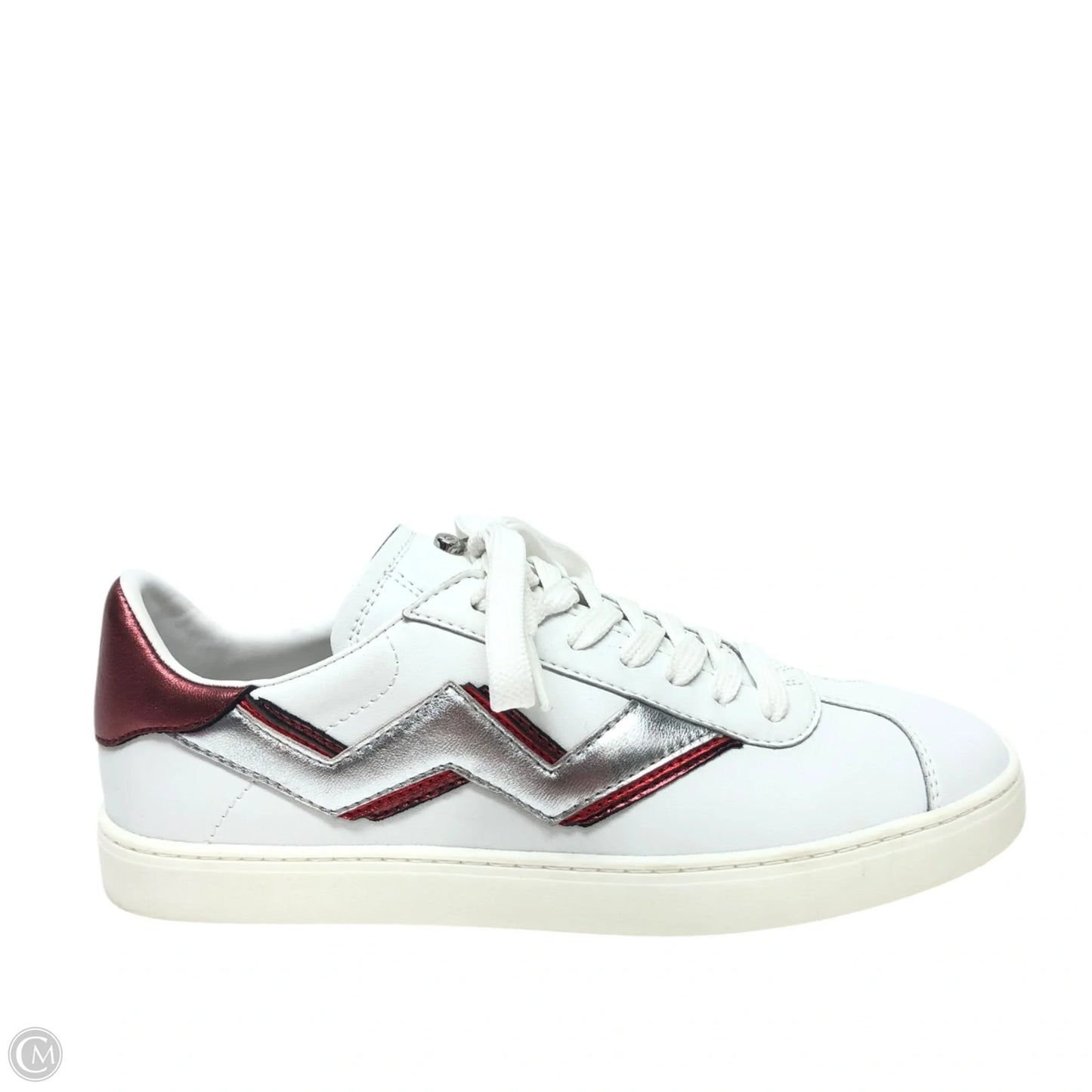 Shoes Designer By Stuart Weitzman In Red & White, Size: 6.5
