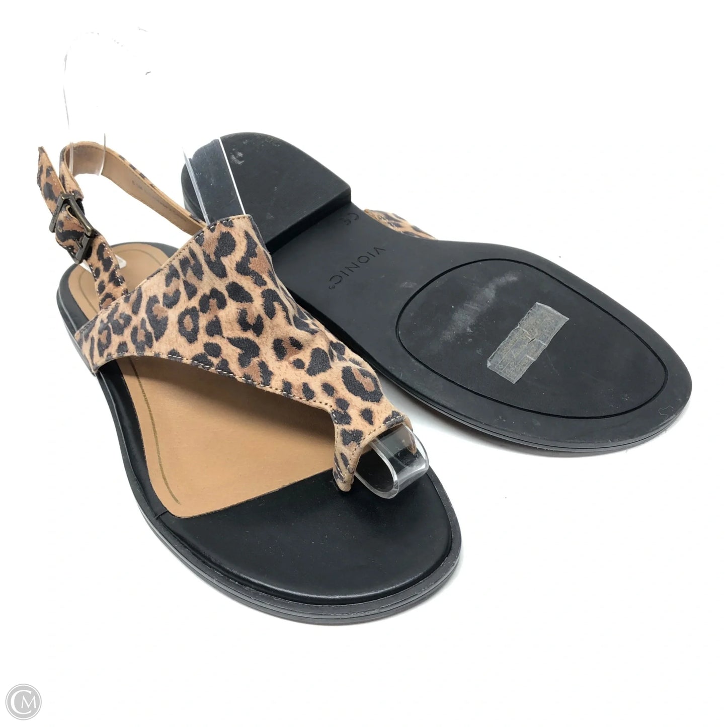 Sandals Flats By Vionic In Animal Print, Size: 6.5
