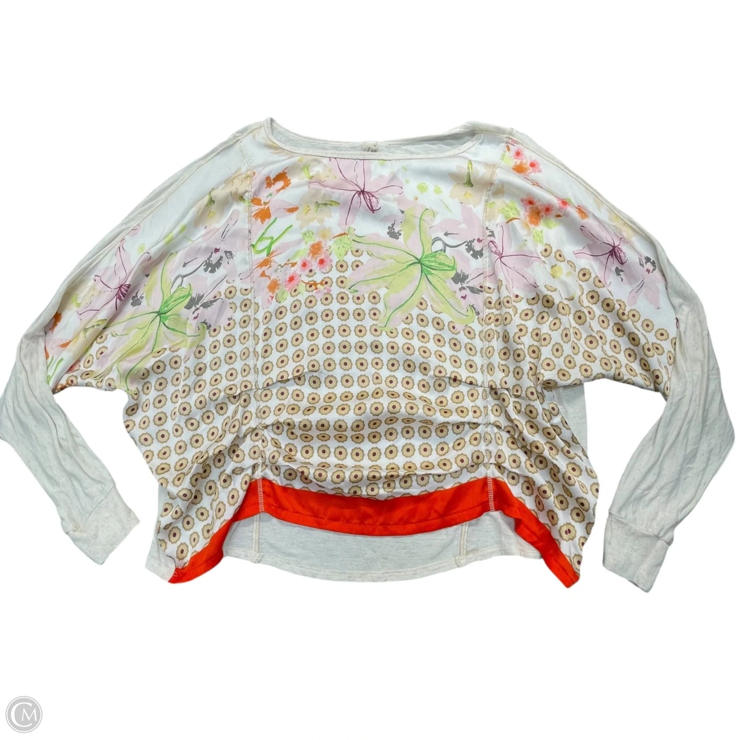 Top Long Sleeve By Tiny In Pink & White, Size: M