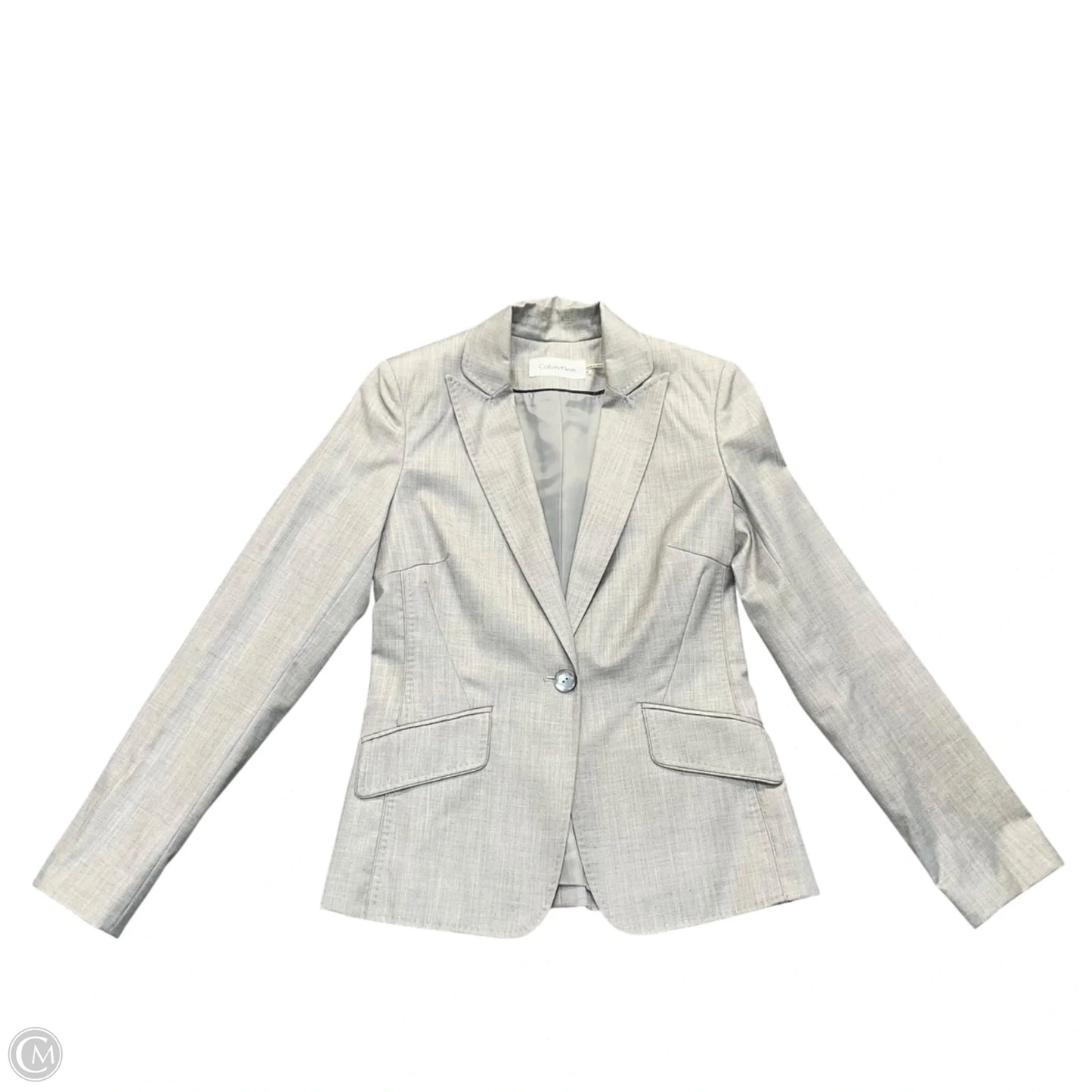 Blazer By Calvin Klein In Grey, Size: 2