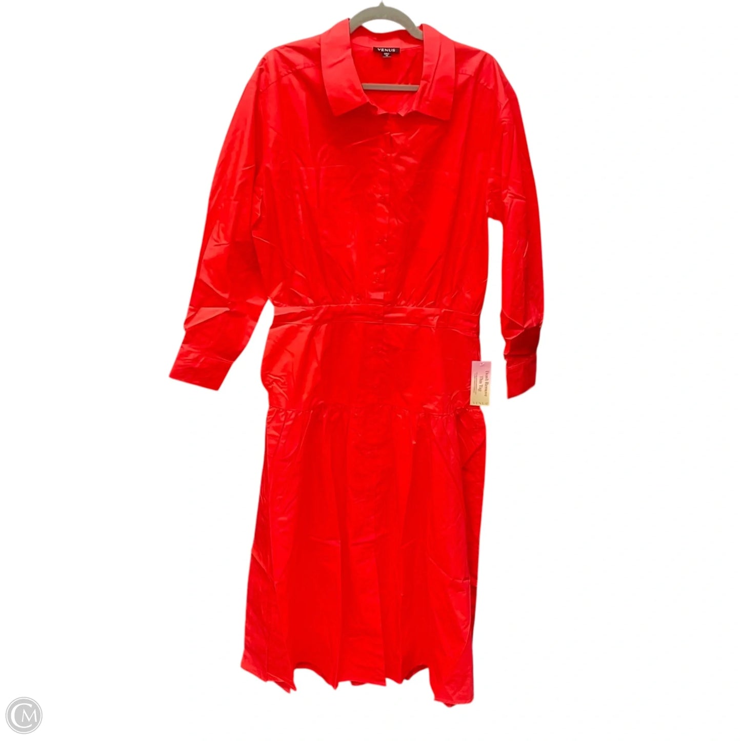 Dress Casual Midi By Venus In Coral, Size: 12