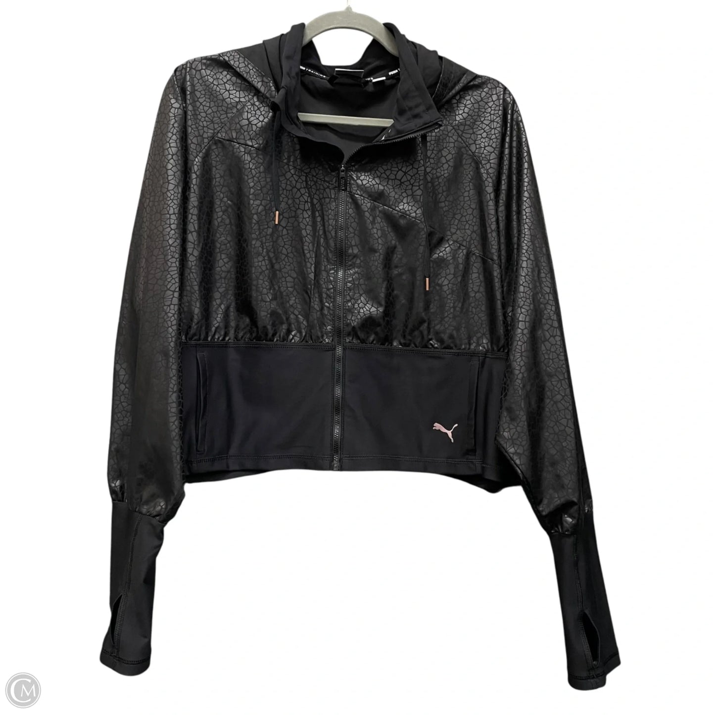 Athletic Jacket By Puma In Black, Size: Xl