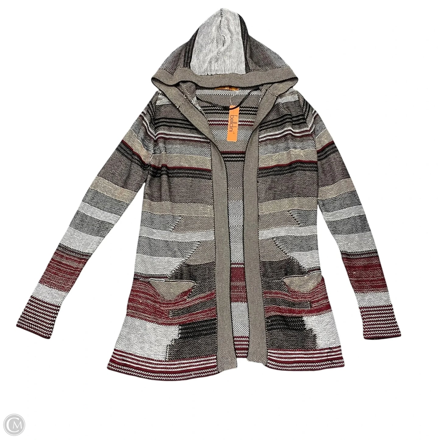 Sweater Cardigan By Belldini In Black & Red, Size: S