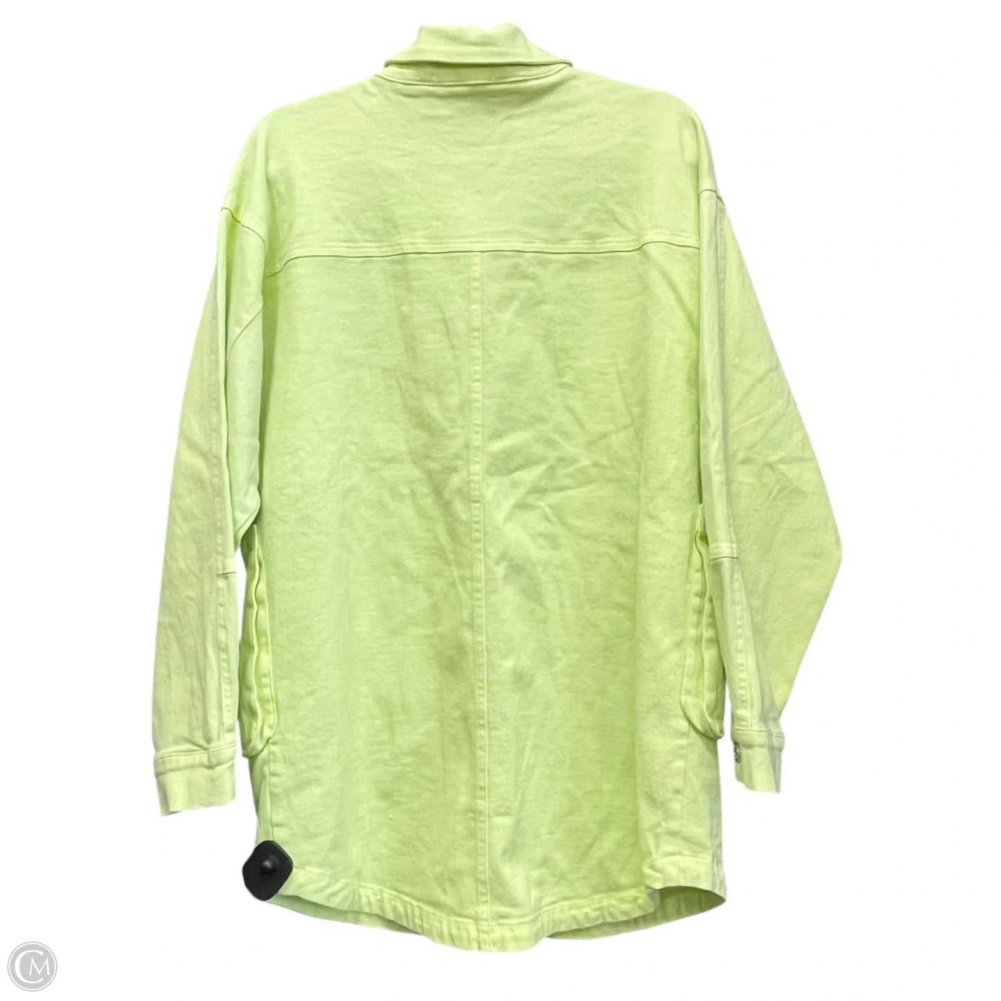 Jacket Shirt By Clothes Mentor In Chartreuse, Size: M