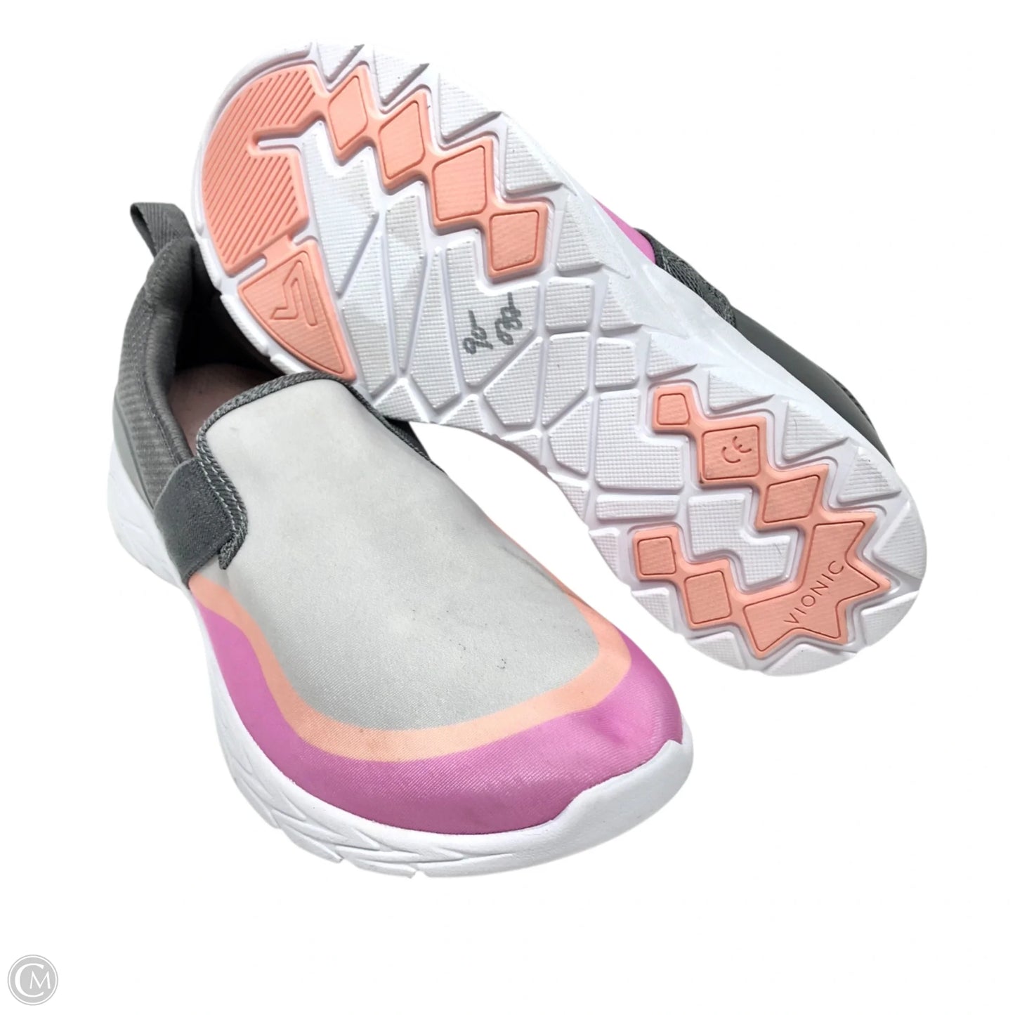 Shoes Sneakers By Vionic In Grey & Pink, Size: 7.5