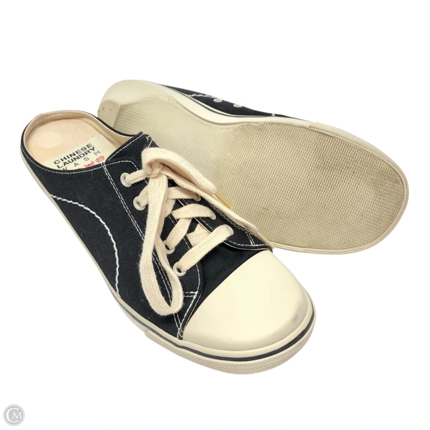 Shoes Heels Kitten By Chinese Laundry In Black & Cream, Size: 8