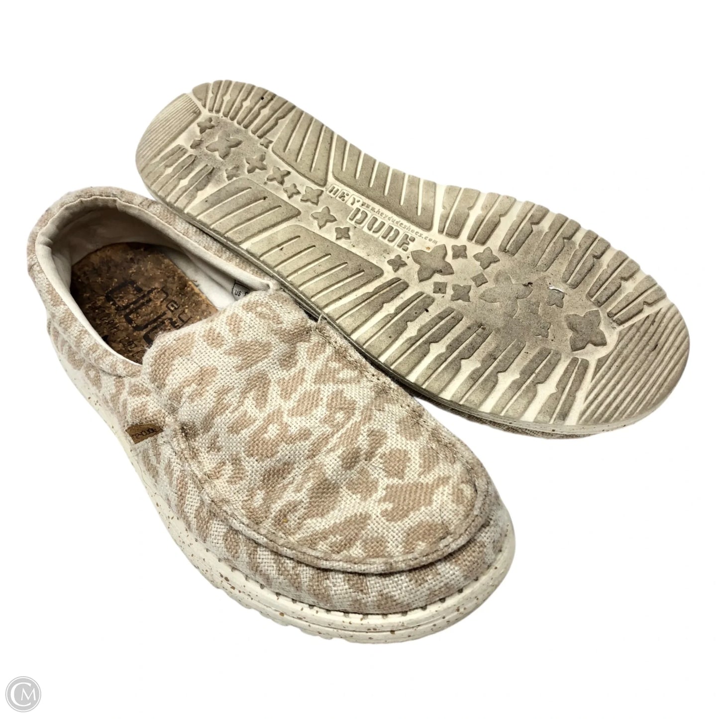 Shoes Flats By Hey Dude In Animal Print, Size: 8
