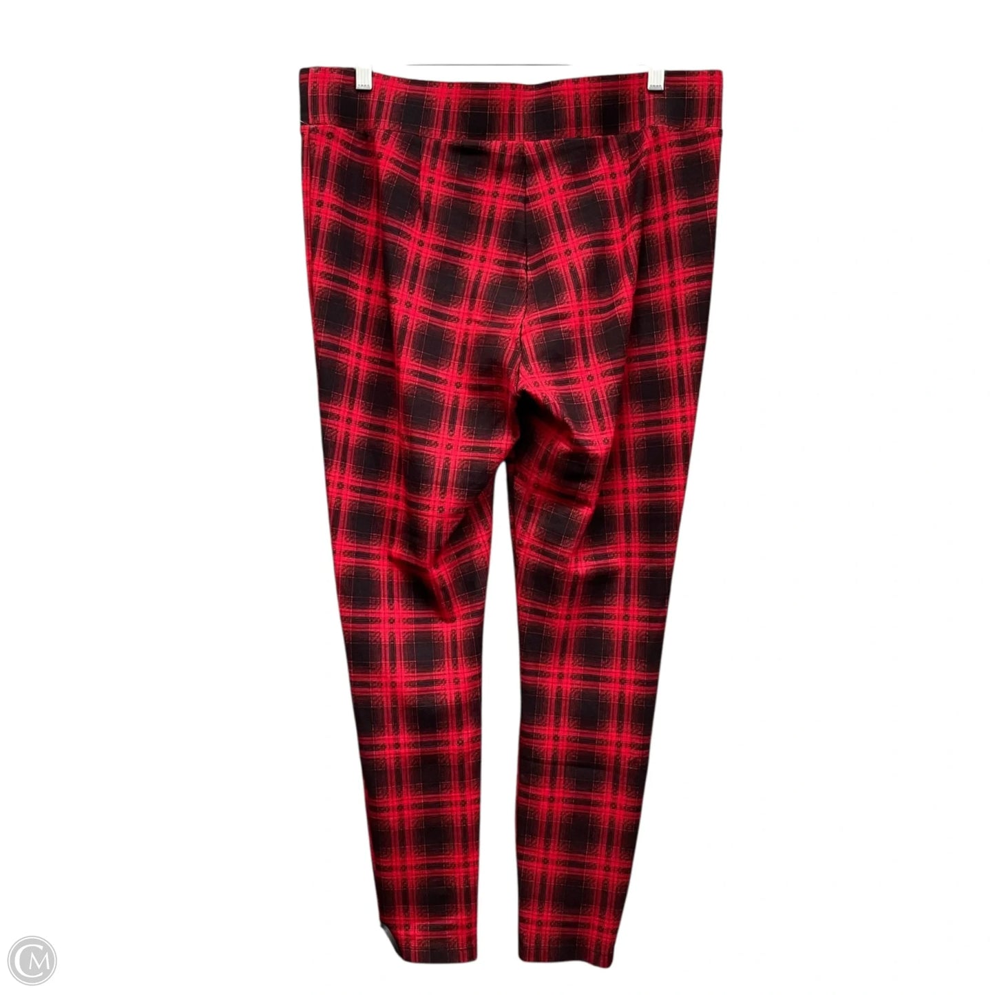Pants Leggings By Loft In Black & Red, Size: L