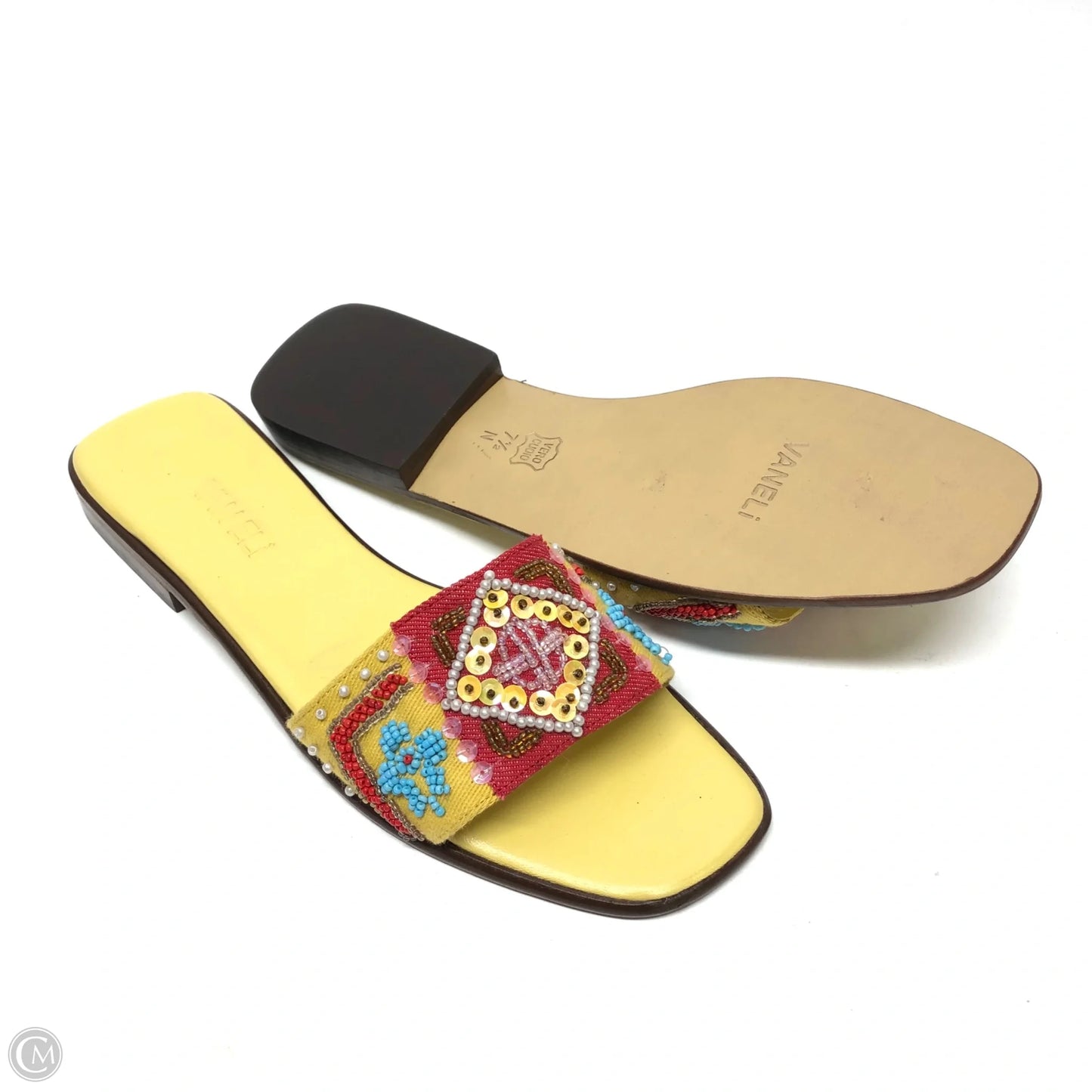 Sandals Flats By Vaneli In Yellow, Size: 7.5