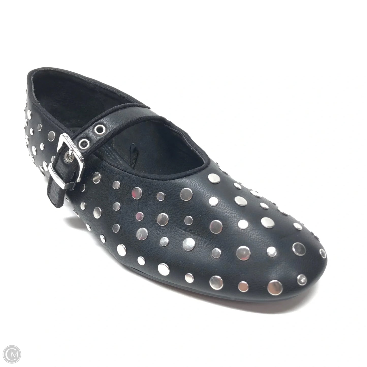 Shoes Flats By H&m In Black & Silver, Size: 7