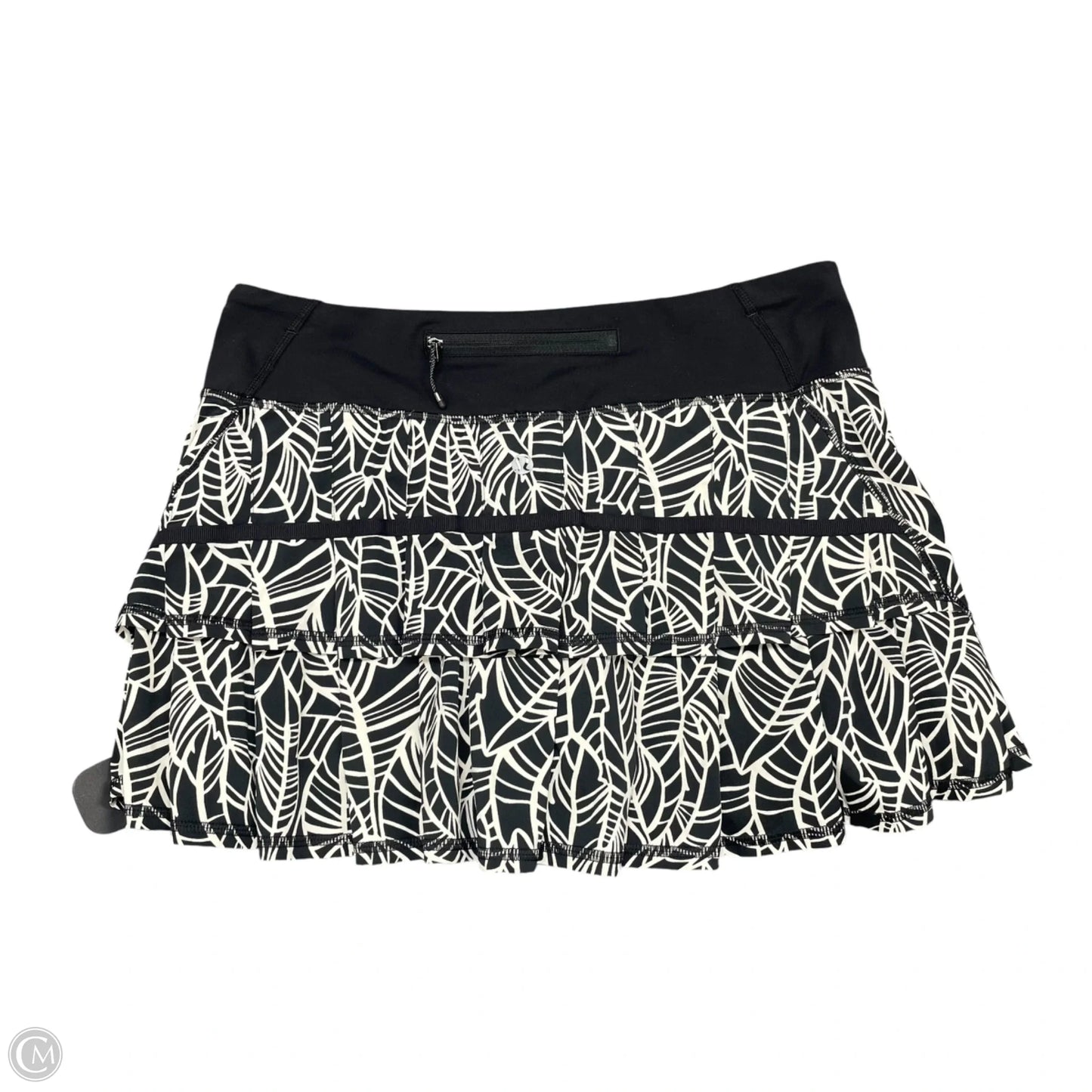 Athletic Skort By Lululemon In Black & White, Size: 6