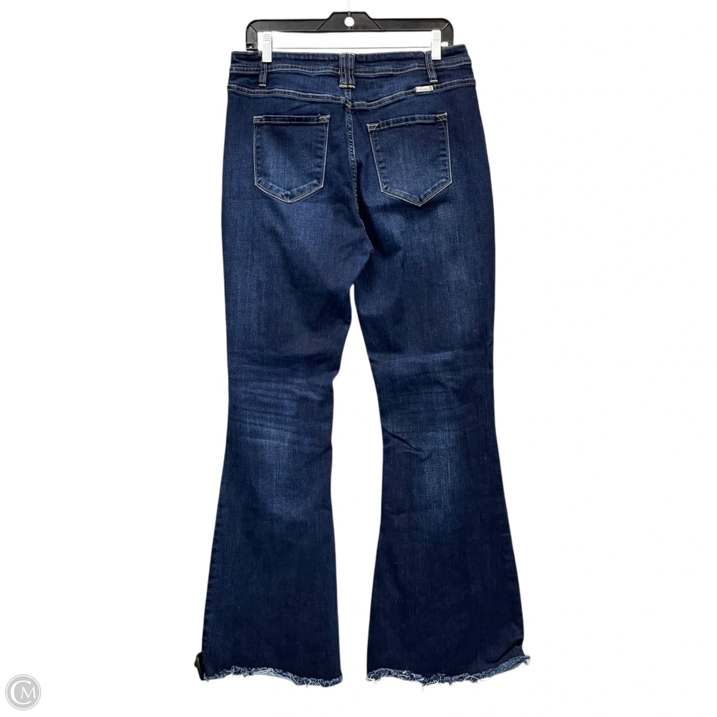 Jeans Flared By Kancan In Blue Denim, Size: 12
