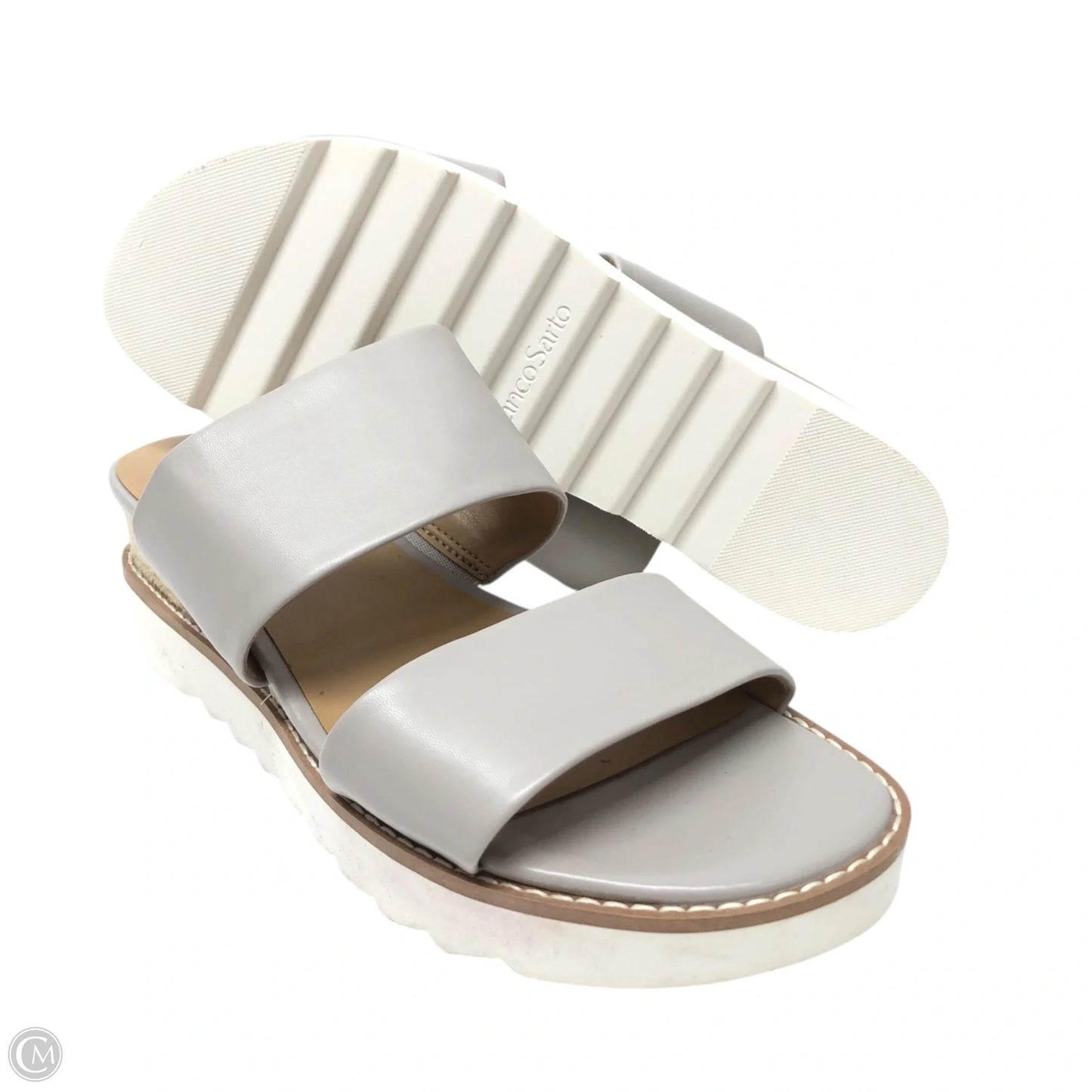 Sandals Heels Wedge By Franco Sarto In Grey, Size: 7.5