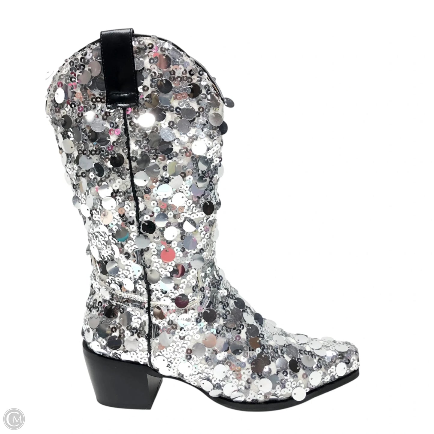 Boots Western By Clothes Mentor In Silver, Size: 5
