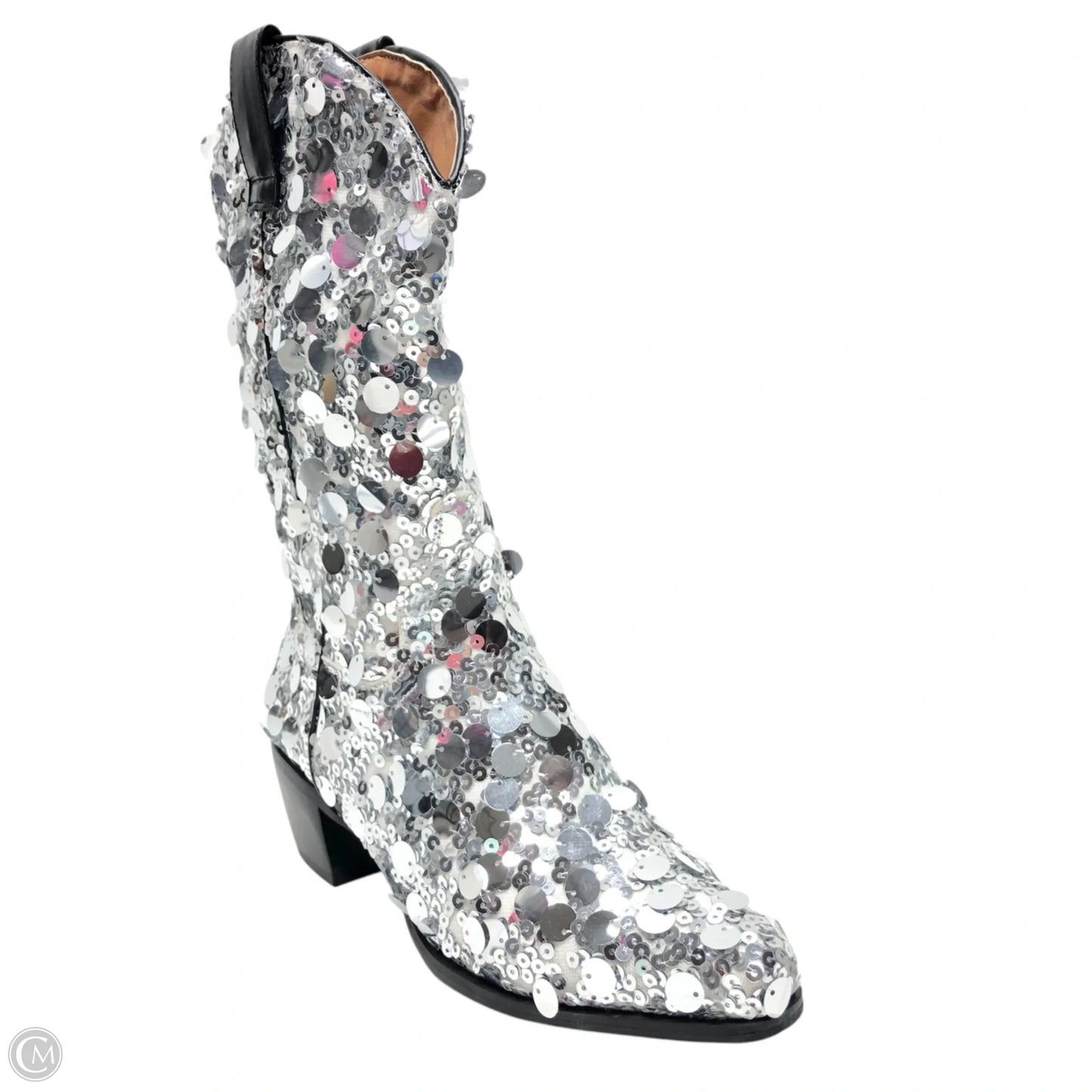 Boots Western By Clothes Mentor In Silver, Size: 5