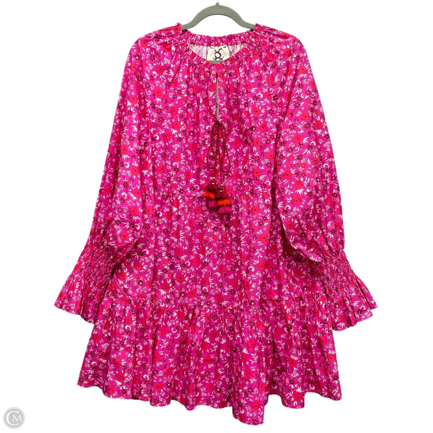 Dress Casual Short By Cma In Pink & Red, Size: Xl
