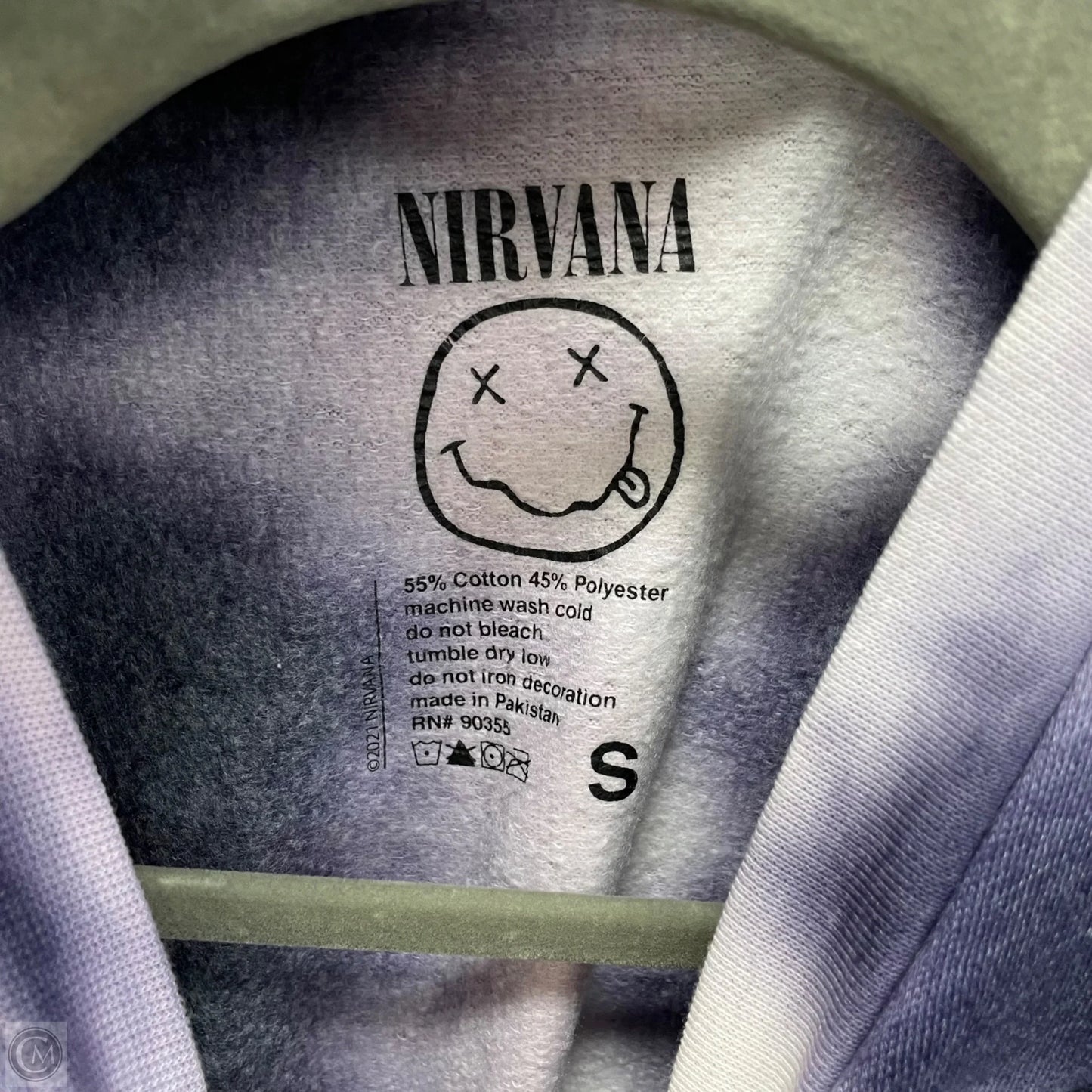 Sweatshirt Collar By Clothes Mentor In Purple & White, Size: S