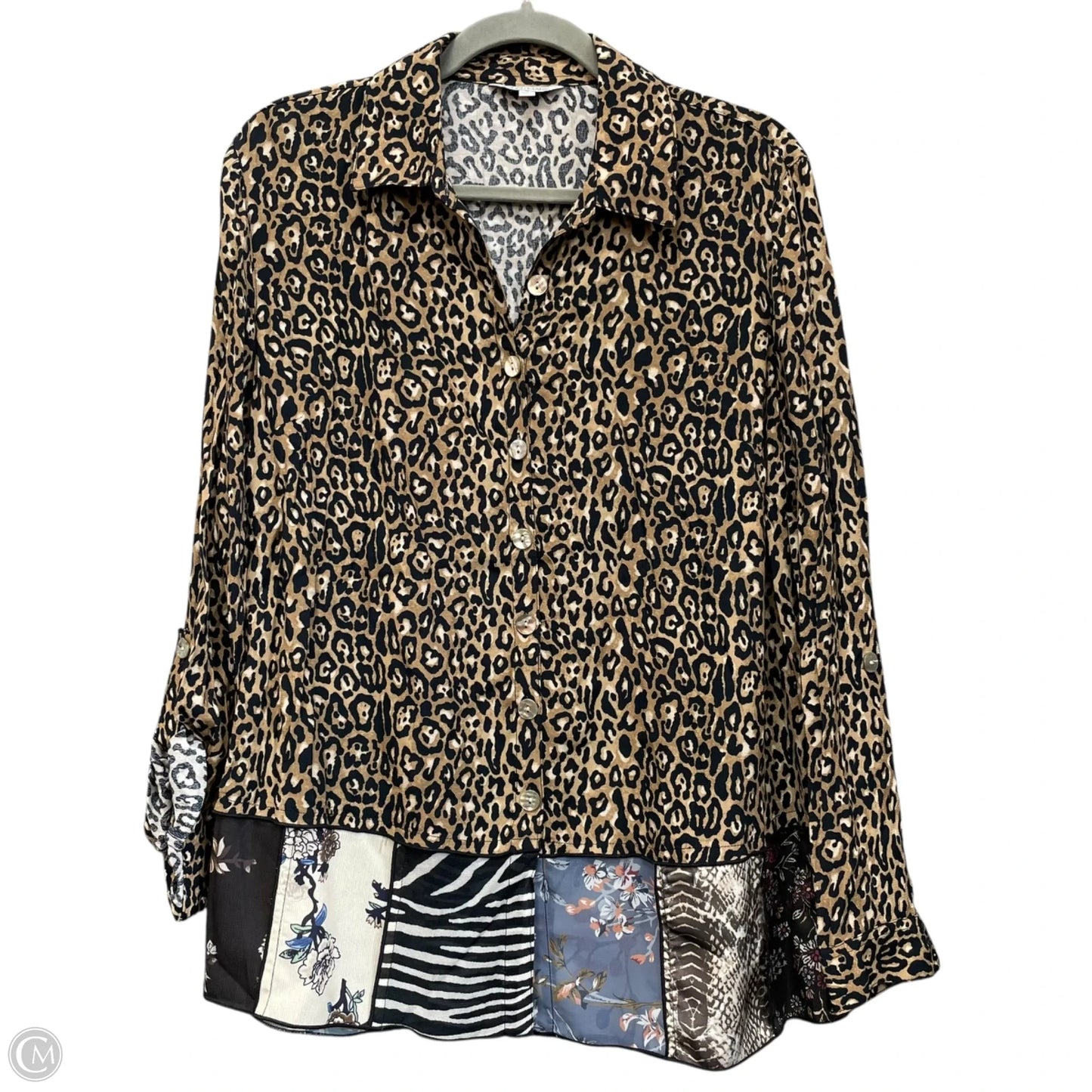 Tunic Long Sleeve By John Mark In Animal Print, Size: S
