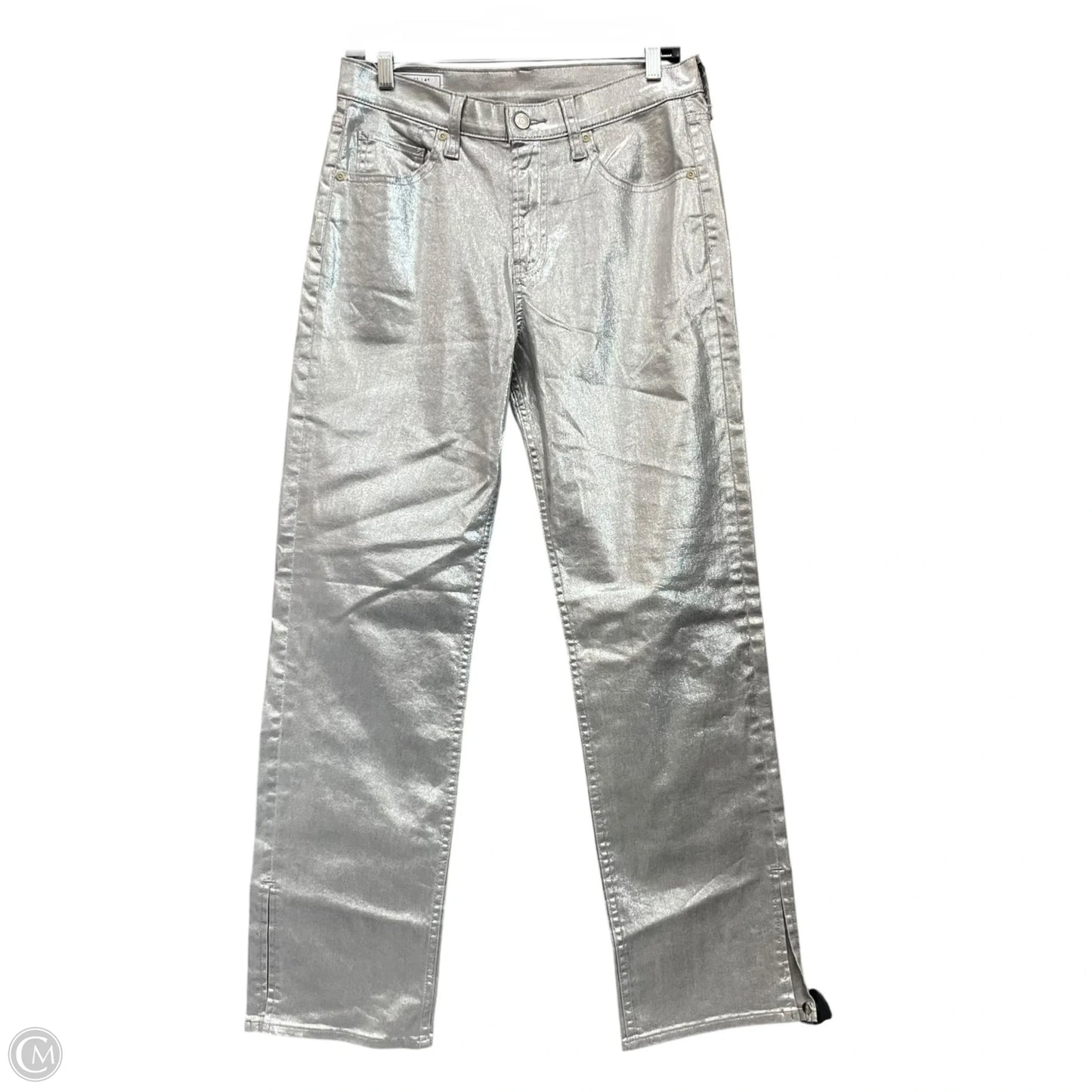 Jeans Straight By Gap In Silver, Size: 4