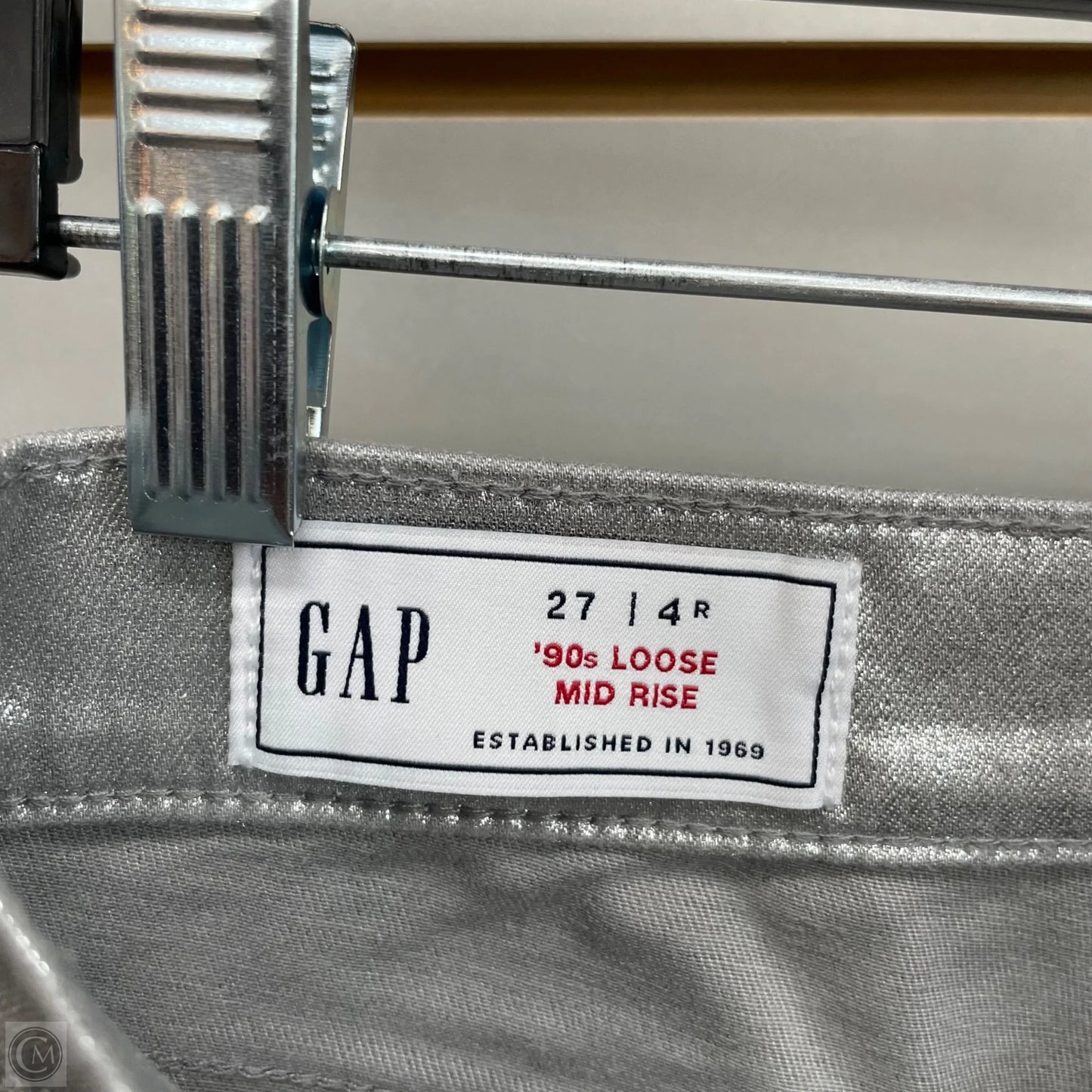 Jeans Straight By Gap In Silver, Size: 4