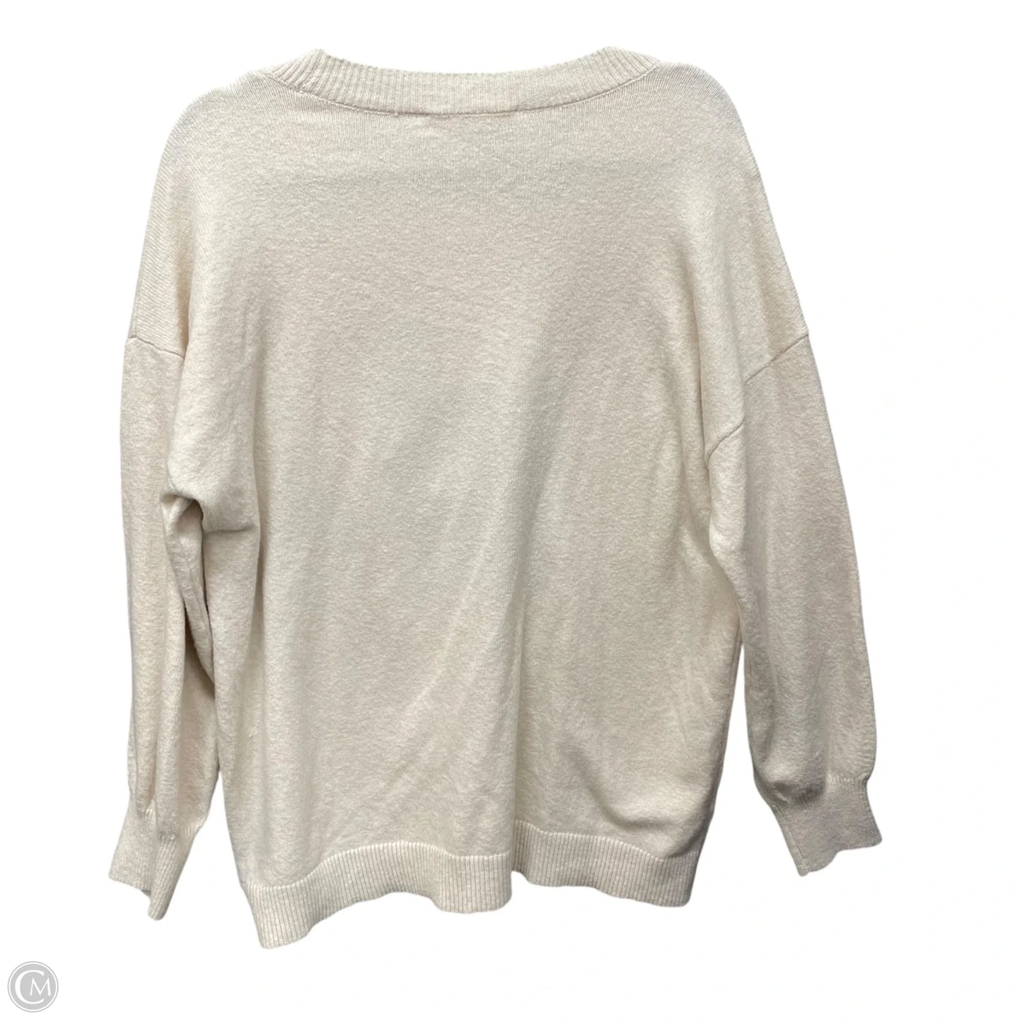 Sweater By Loft In Cream, Size: L