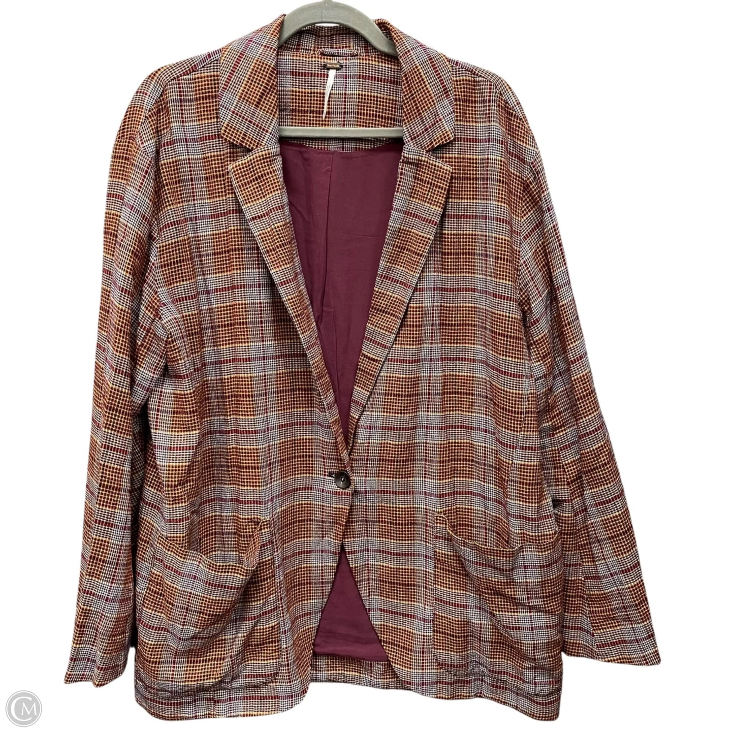 Blazer By Free People In Orange & Red, Size: S