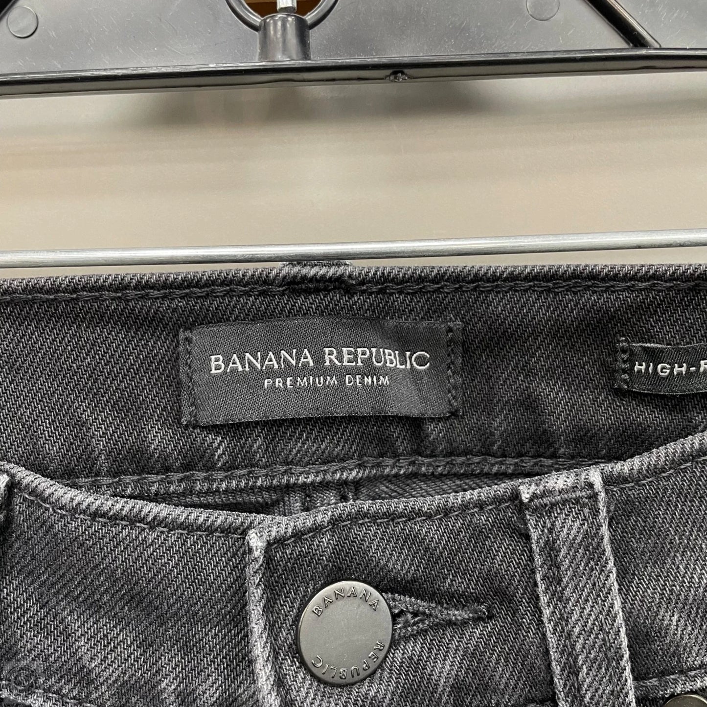 Jeans Straight By Banana Republic In Grey Denim, Size: 4