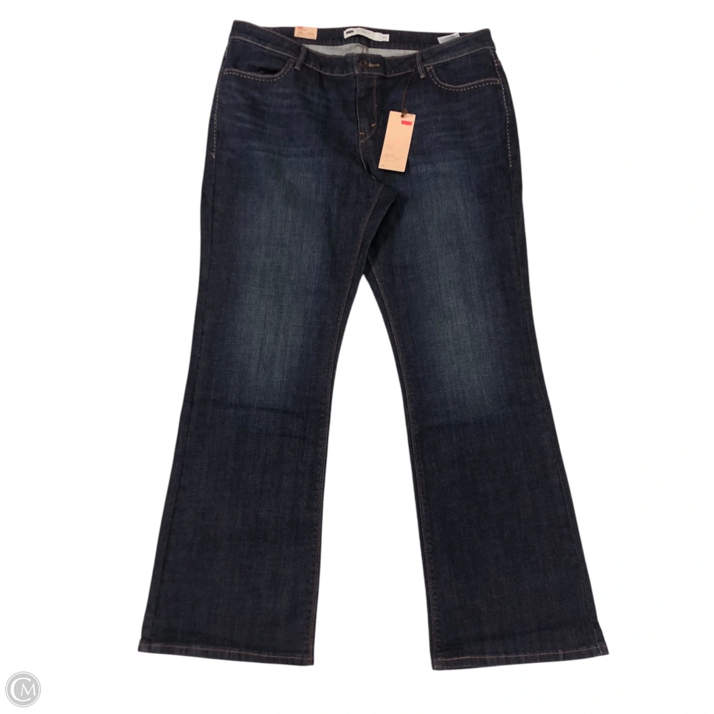 Jeans Boot Cut By Levis In Blue Denim, Size: 16