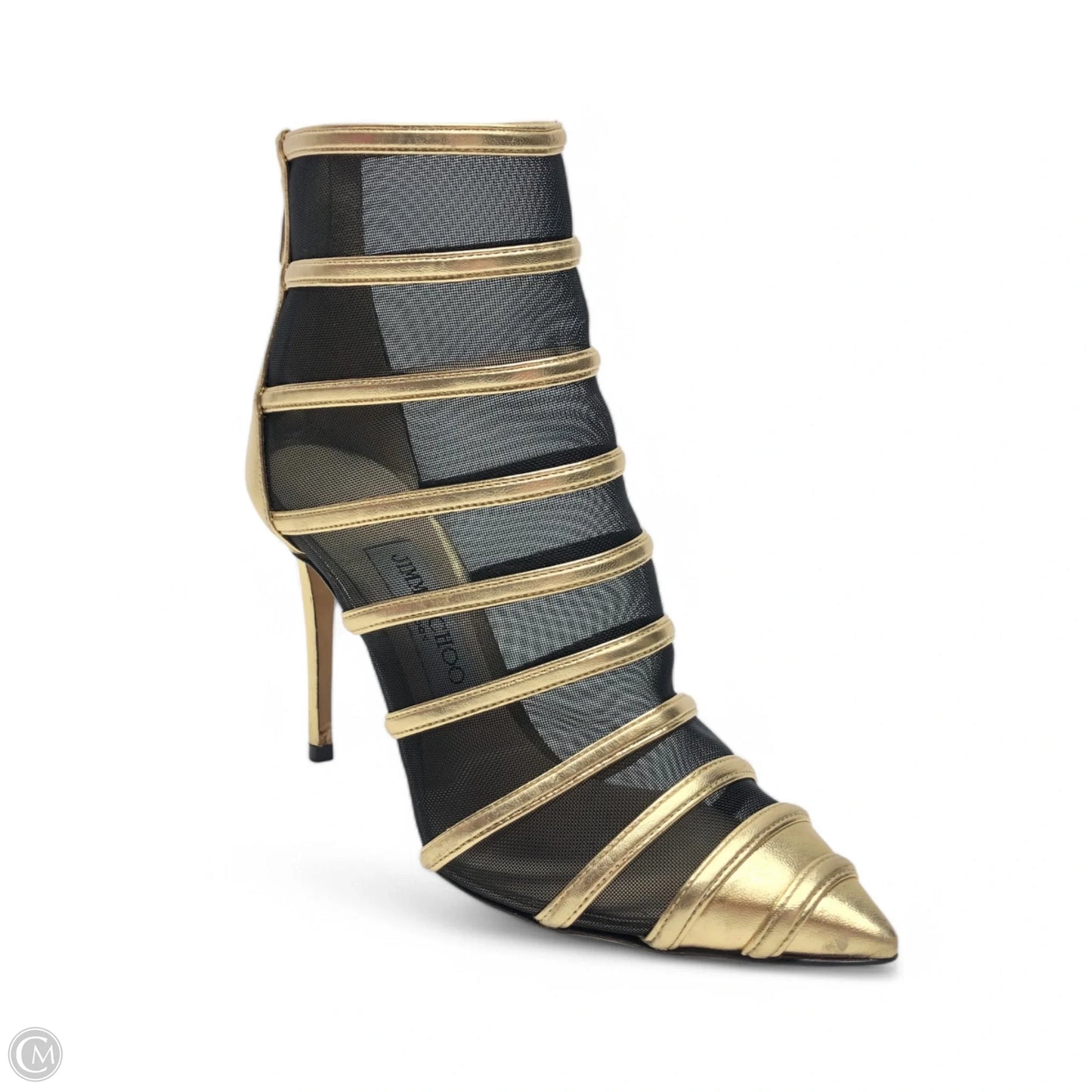 Shoes Luxury Designer By Jimmy Choo In Gold, Size: 6.5