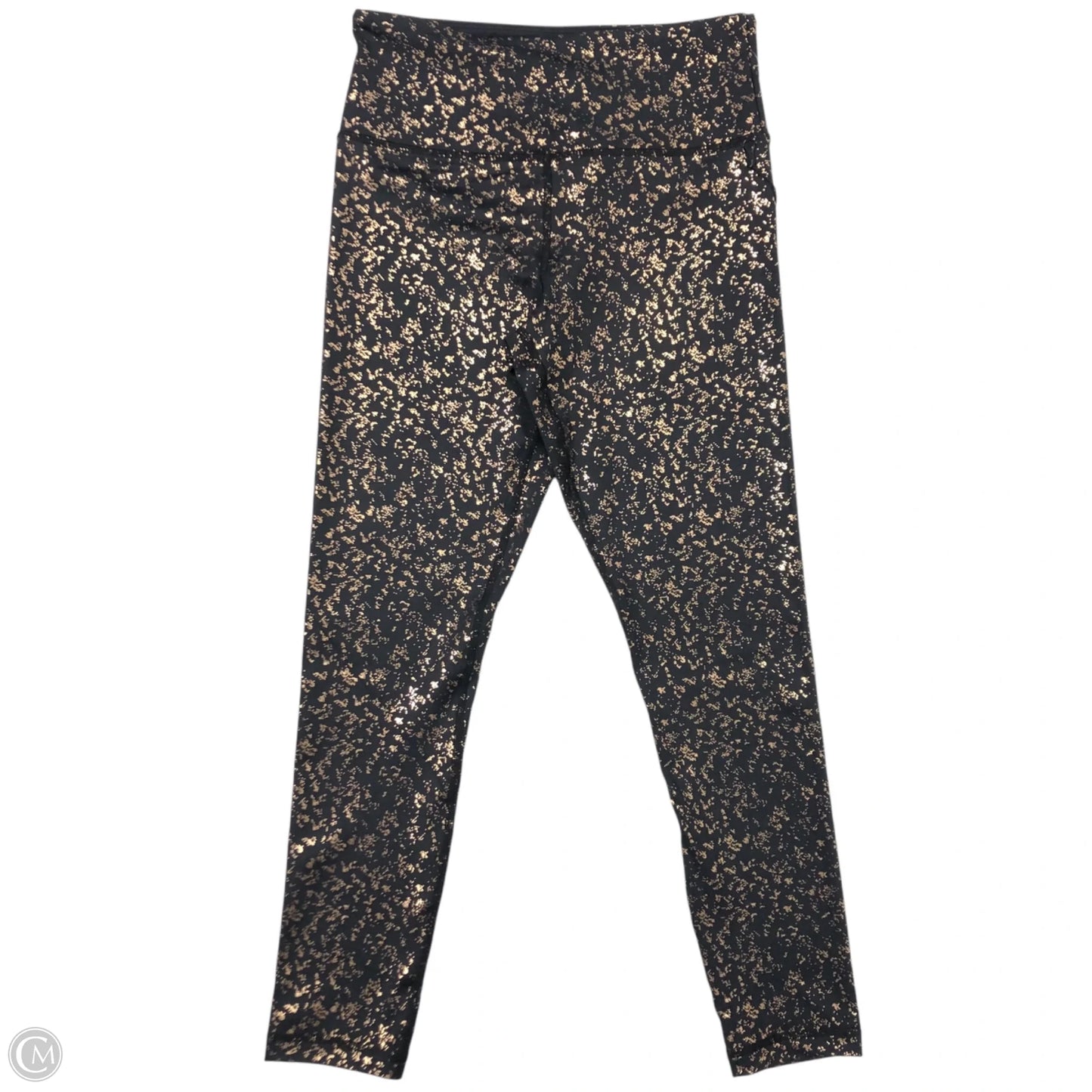 Athletic Leggings By Zyia In Black & Gold, Size: 4