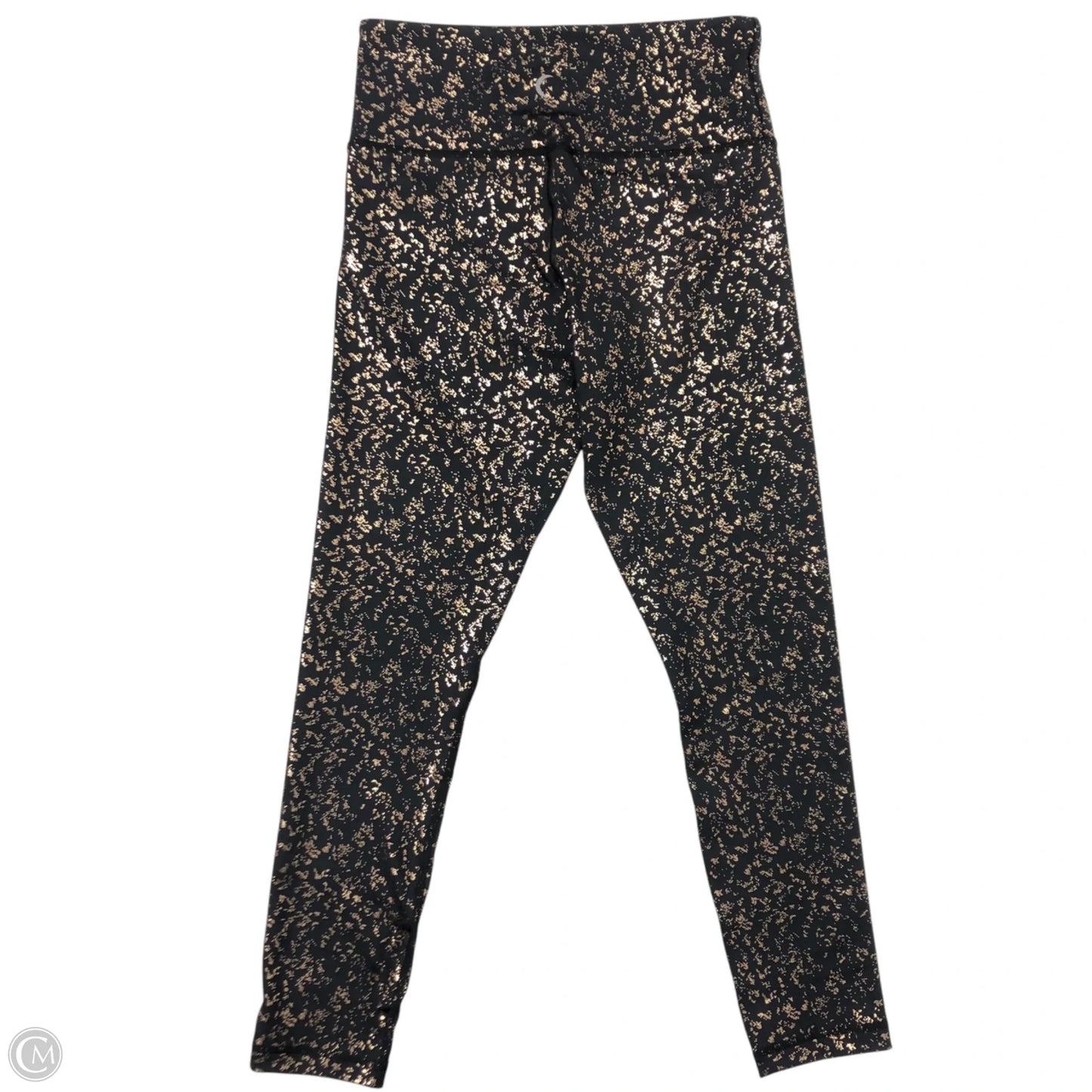 Athletic Leggings By Zyia In Black & Gold, Size: 4