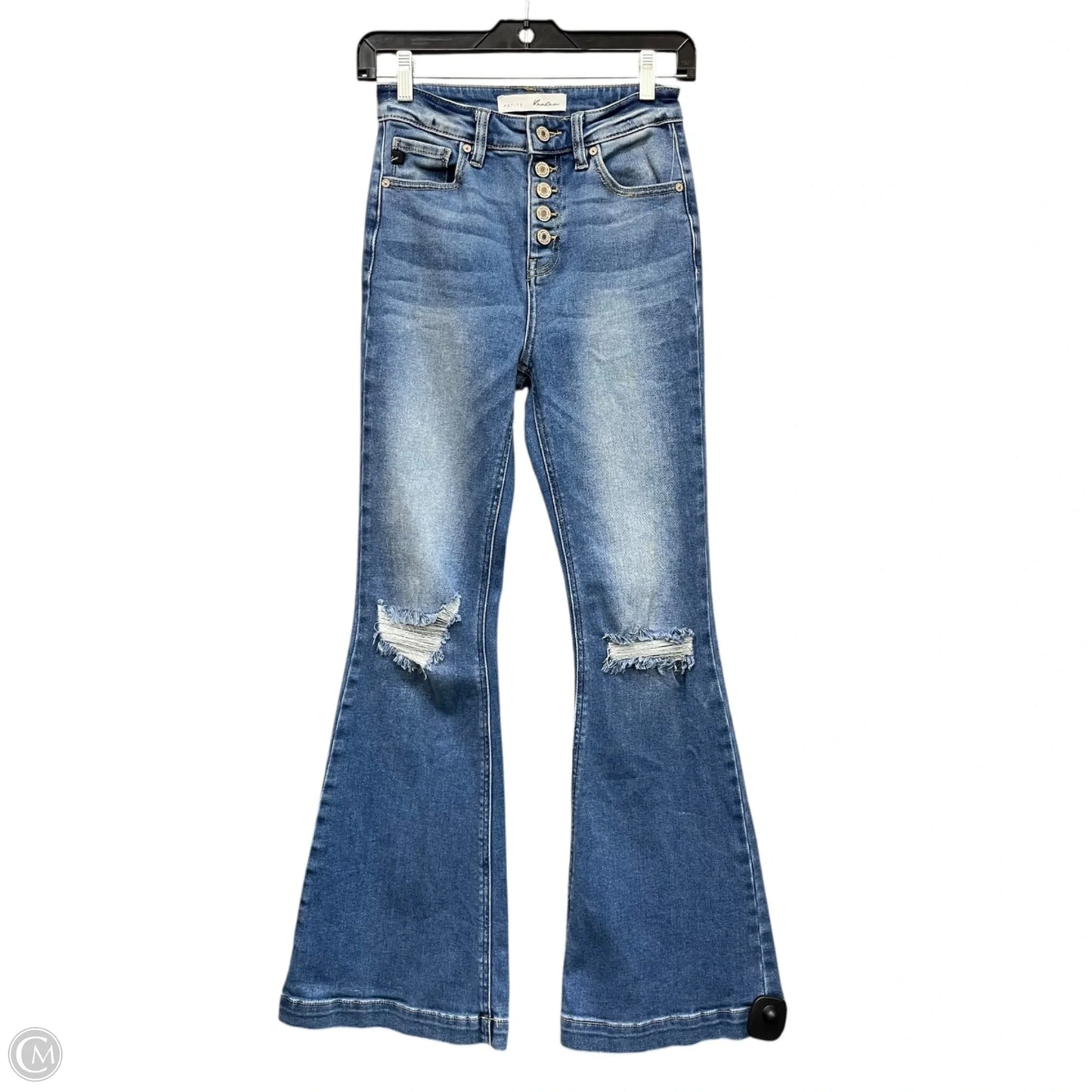 Jeans Flared By Kancan In Blue Denim, Size: 0