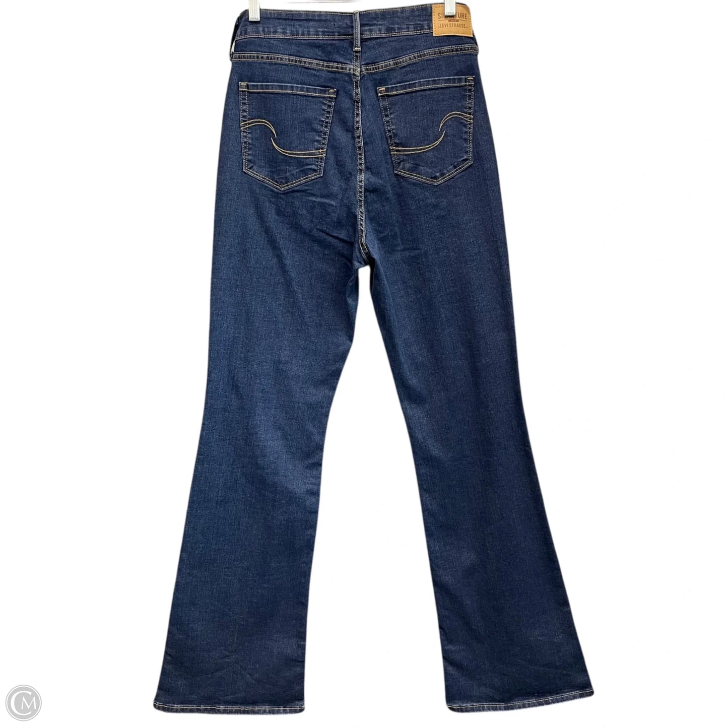 Jeans Flared By Levis Signature In Blue Denim, Size: 8l