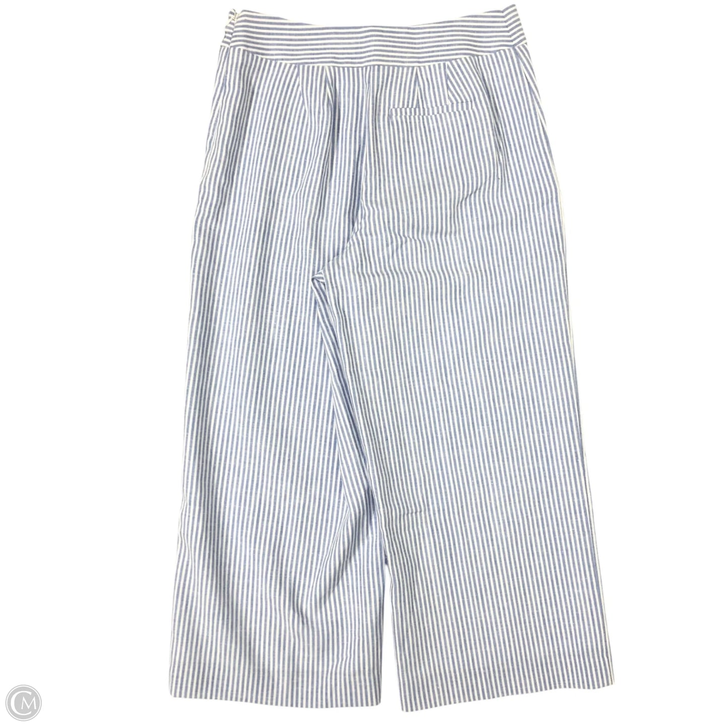 Pants Wide Leg By Talbots In Blue & White, Size: 4p