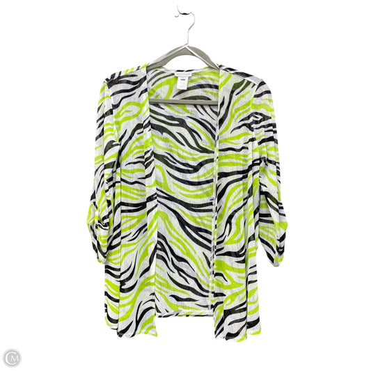 Cardigan By Multiples In Black & Green, Size: Sp