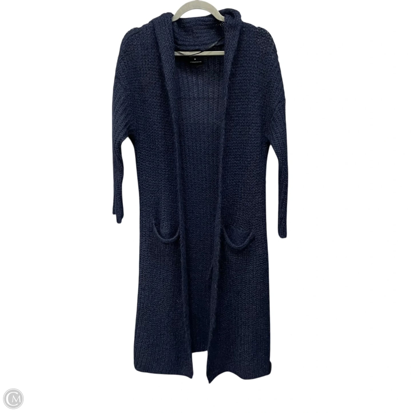 Sweater Cardigan By Anthropologie In Navy, Size: L